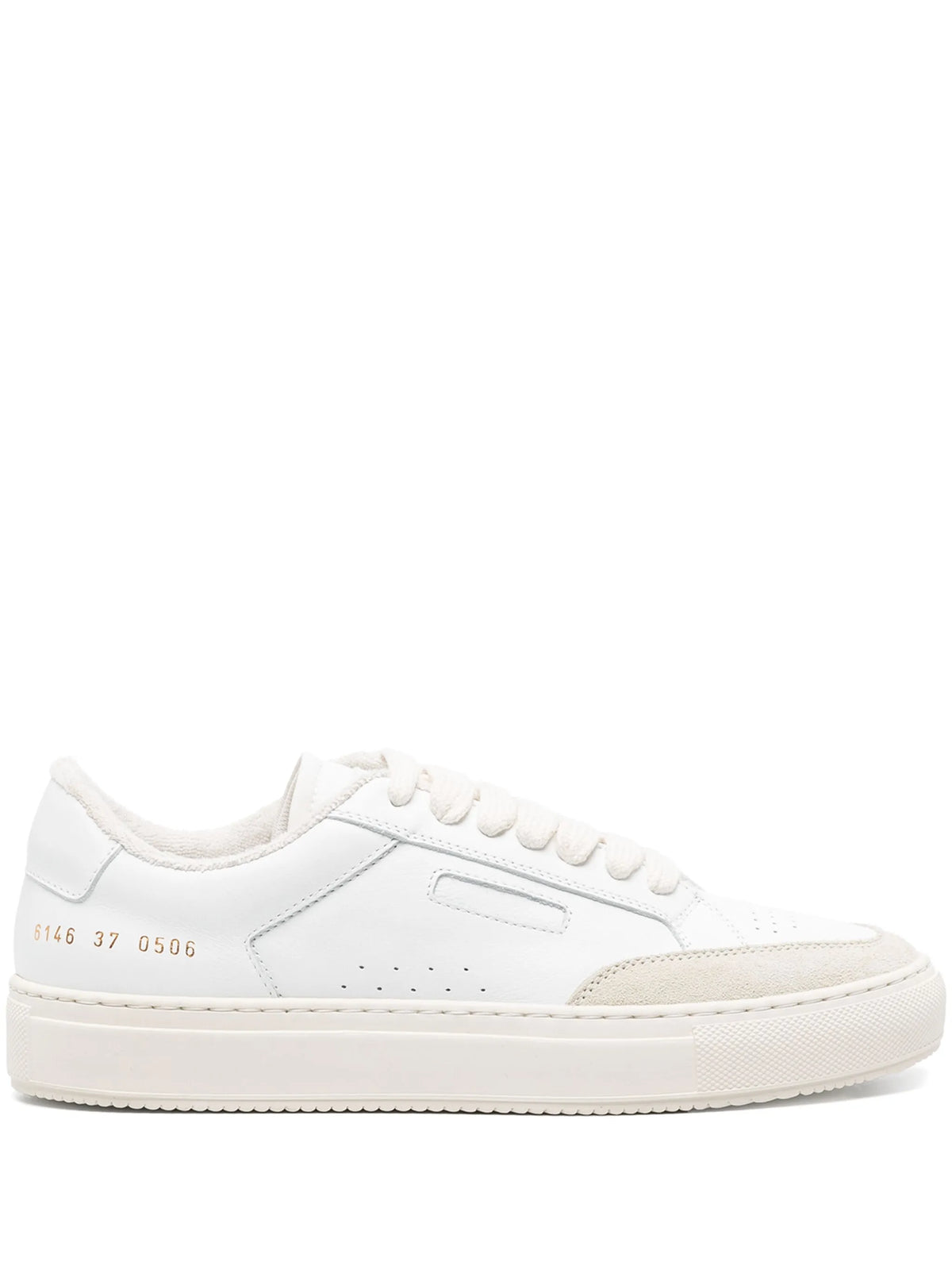 stamped-numbers leather sneakers