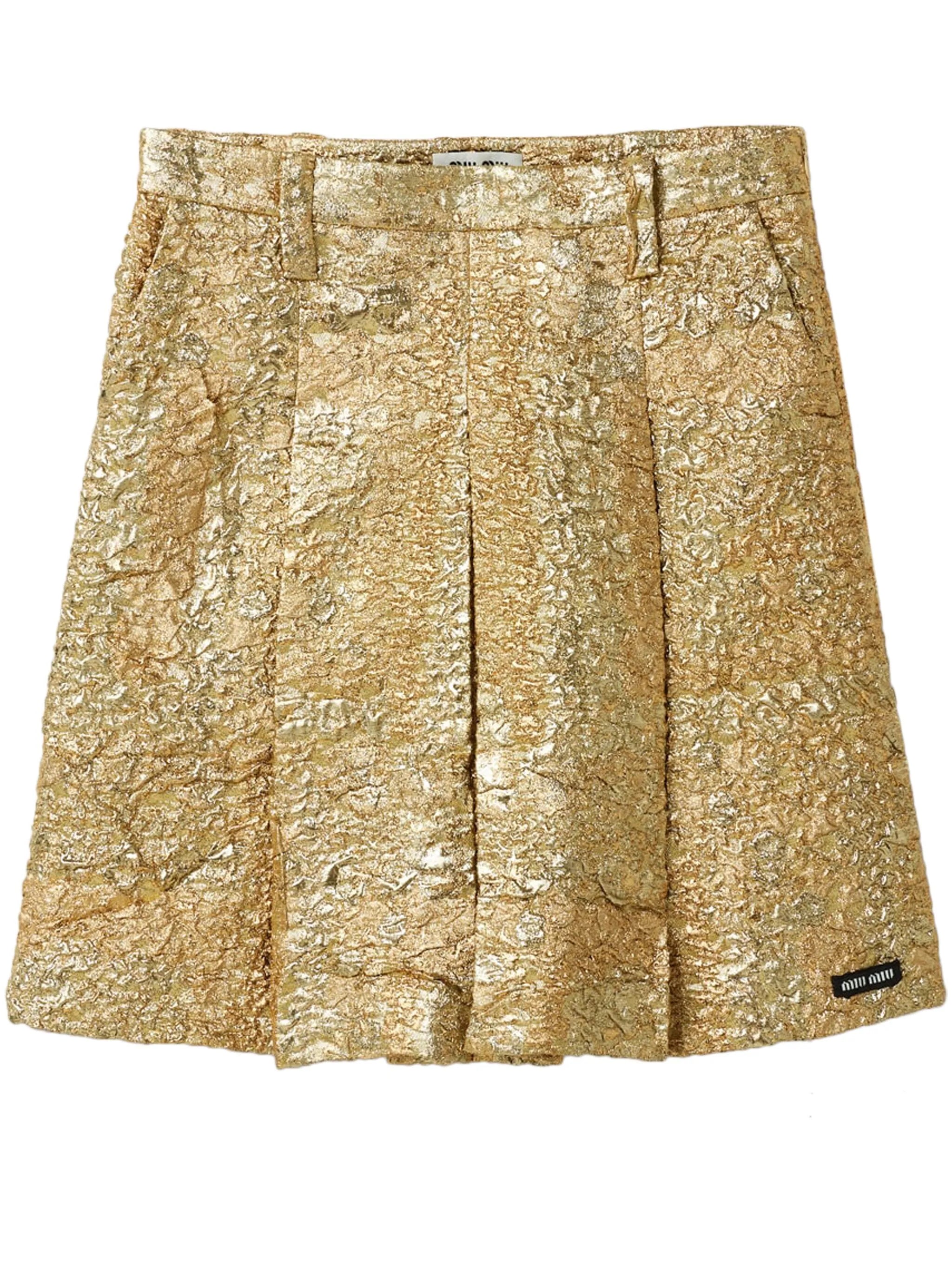 Cloquet lamé jacquard miniskirt