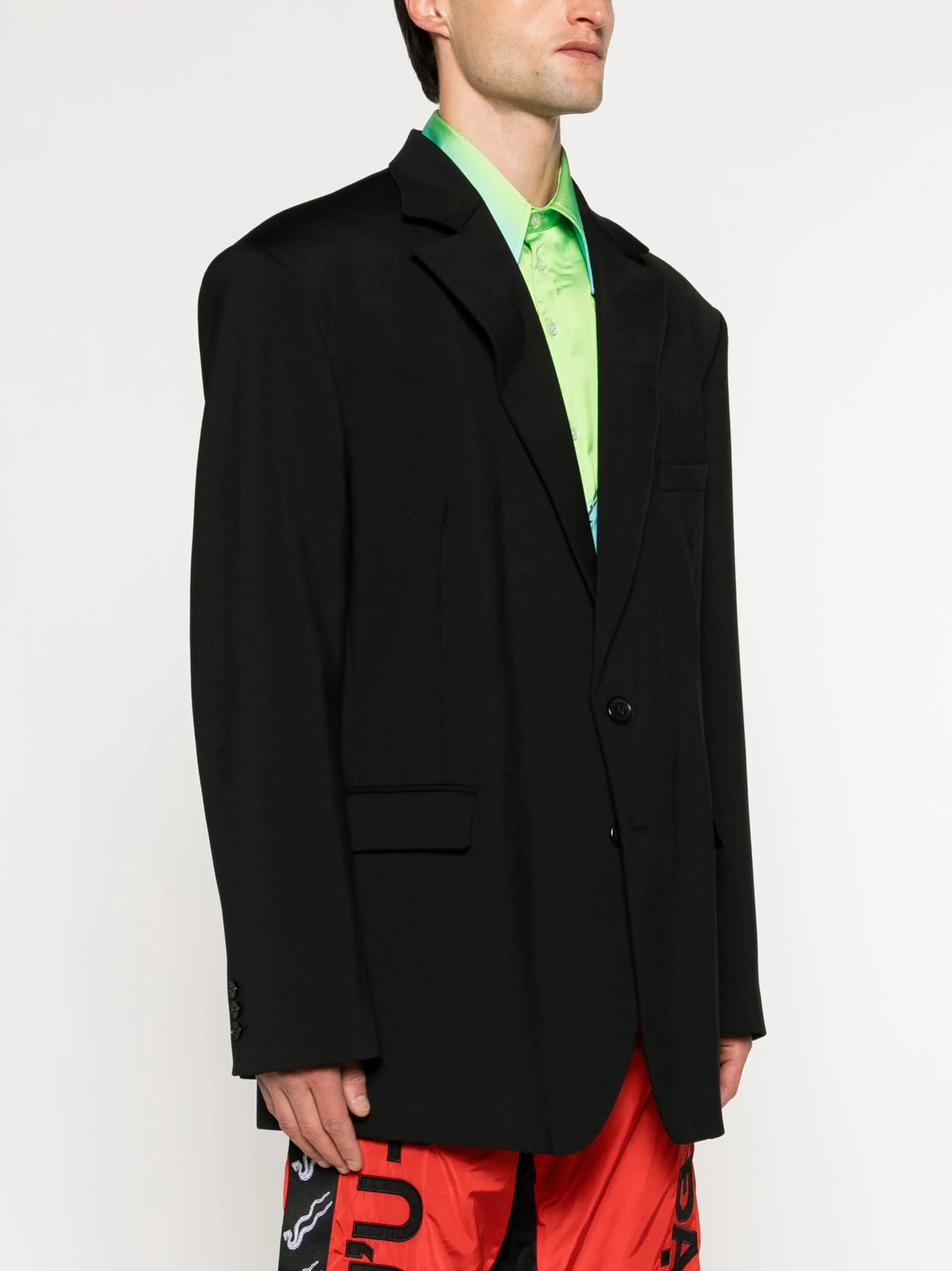 notched-lapels single-breasted blazer