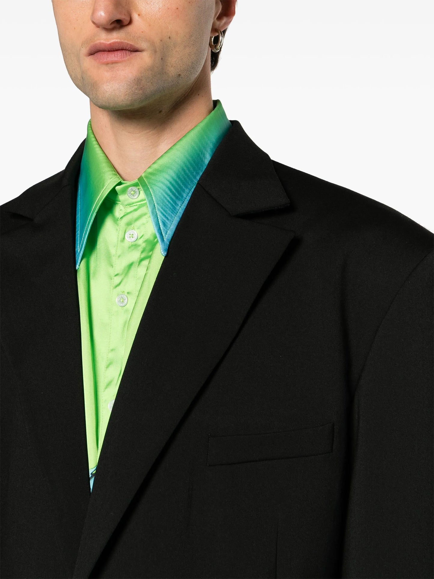 notched-lapels single-breasted blazer
