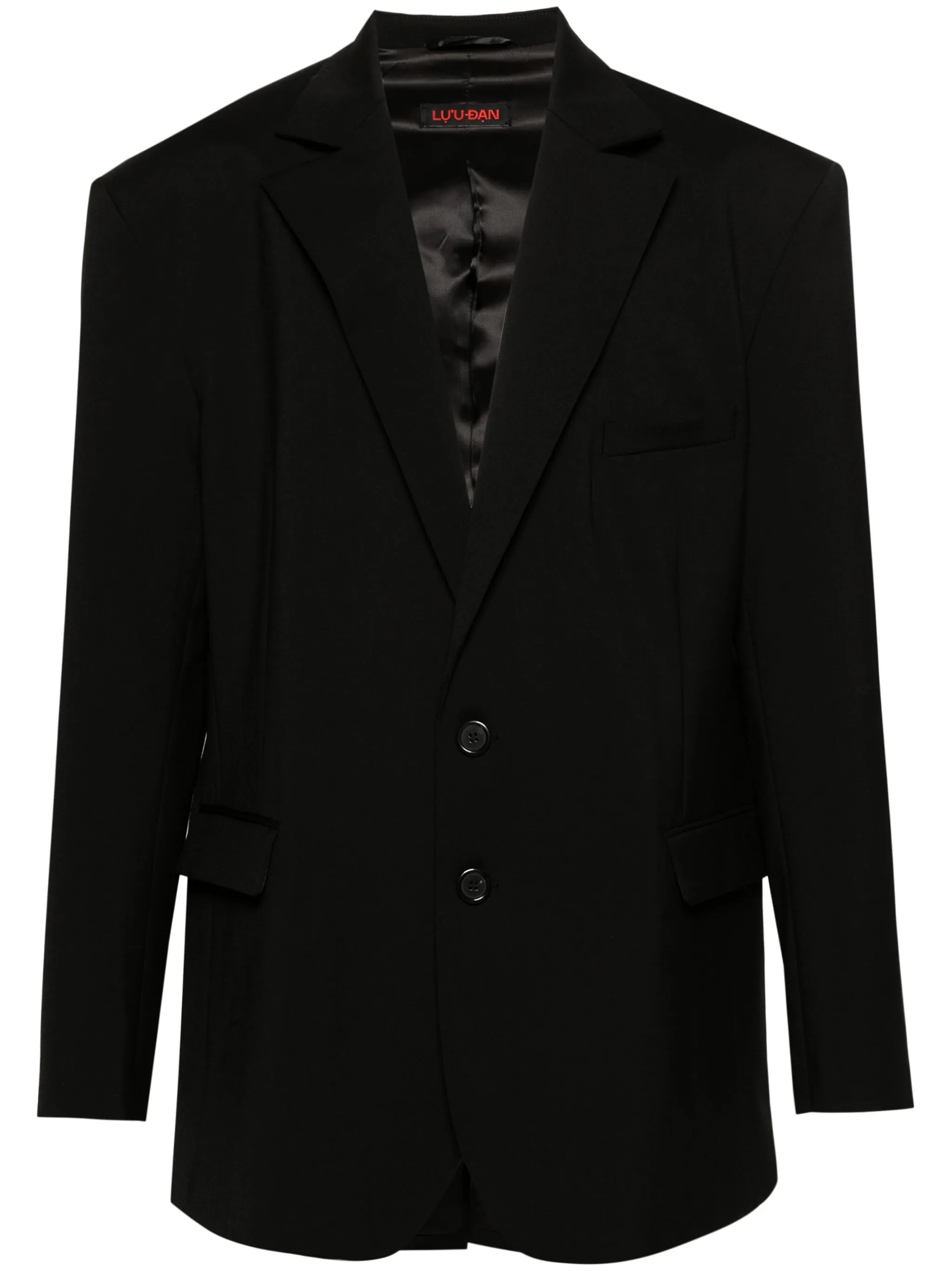notched-lapels single-breasted blazer