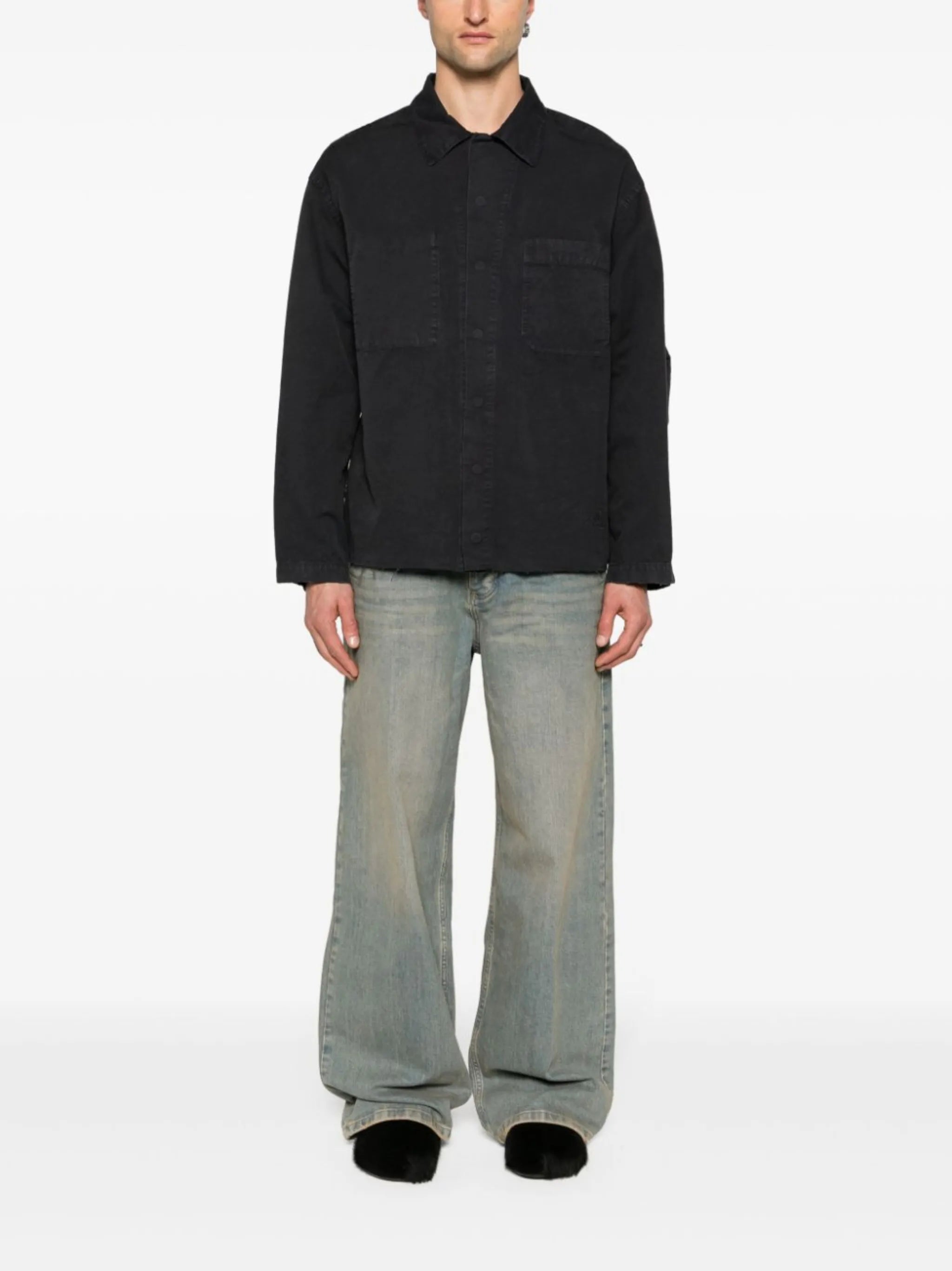 raw-hem shirt jacket