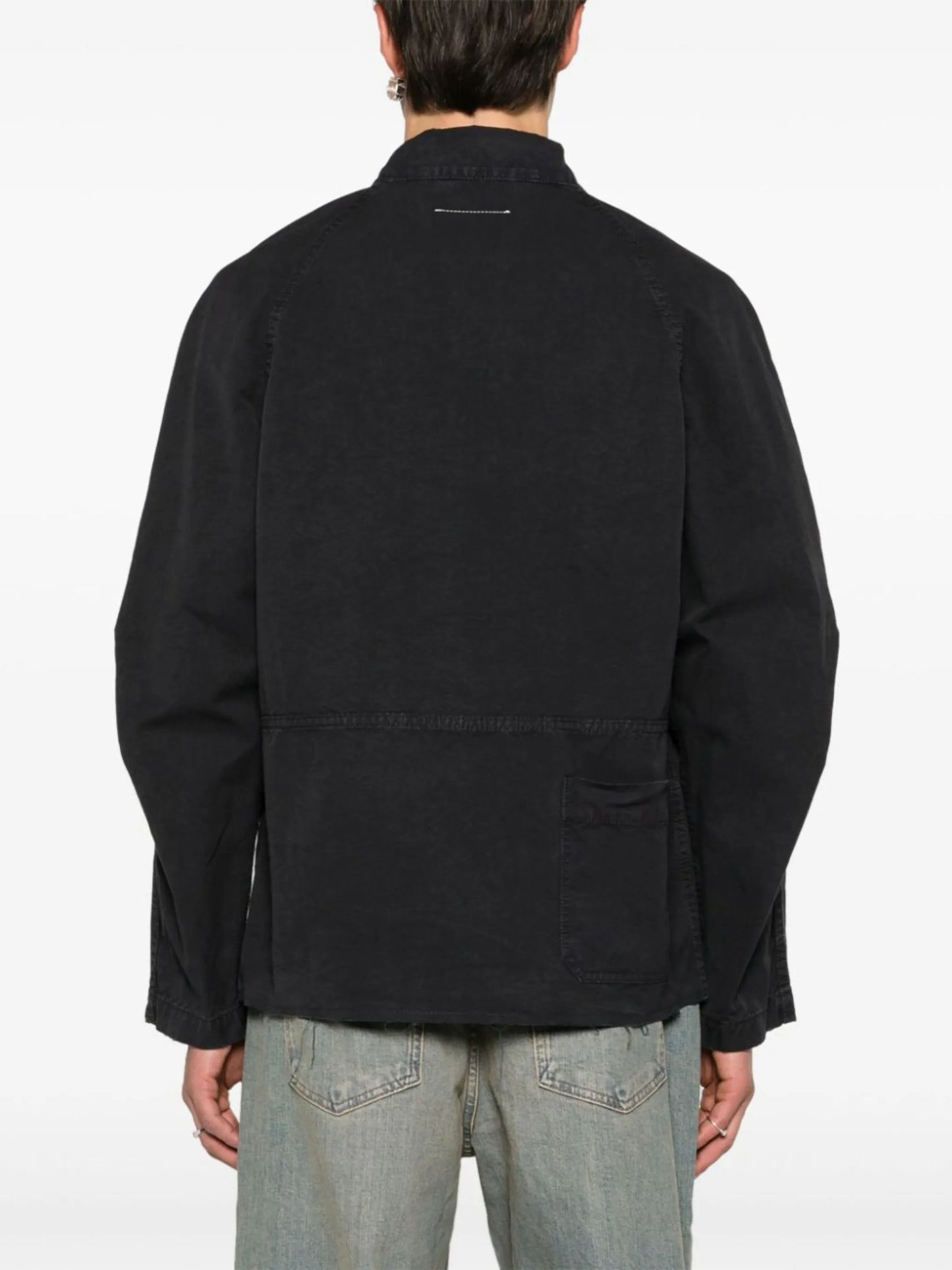 raw-hem shirt jacket