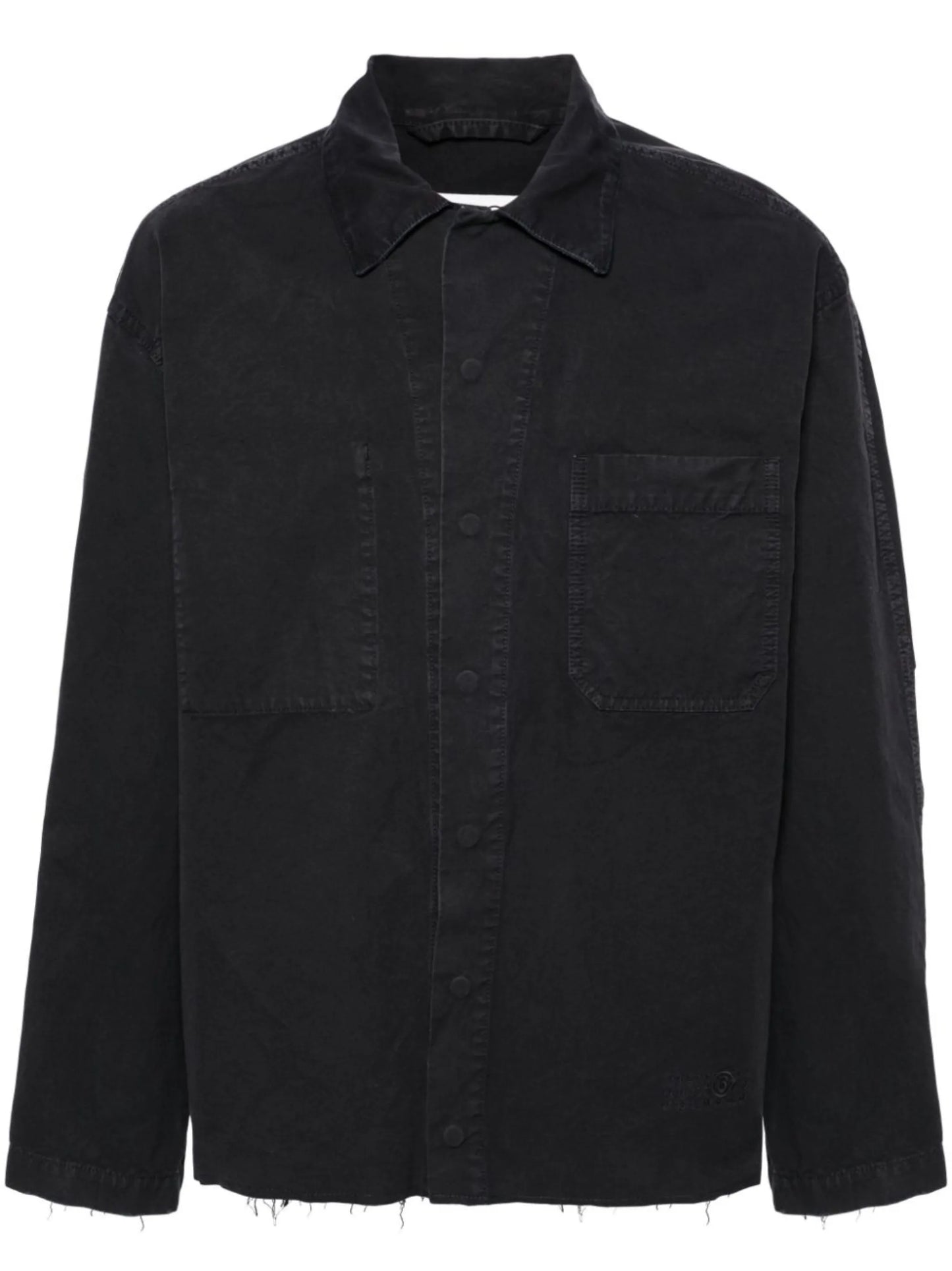 raw-hem shirt jacket