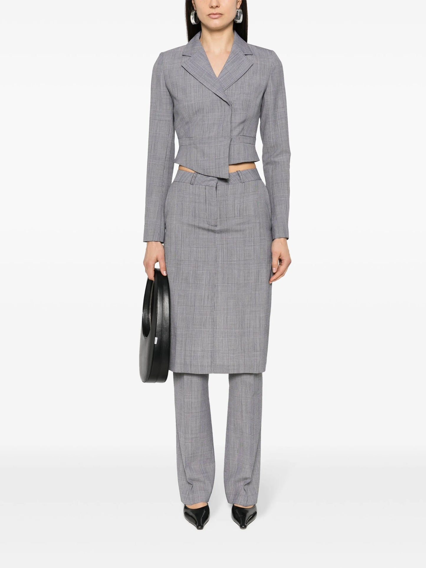 double-breasted cropped blazer