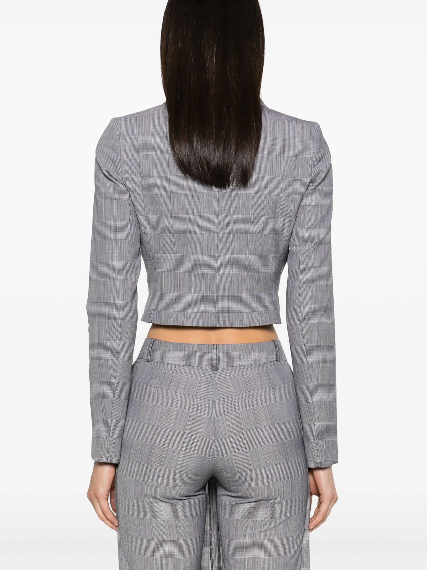 double-breasted cropped blazer