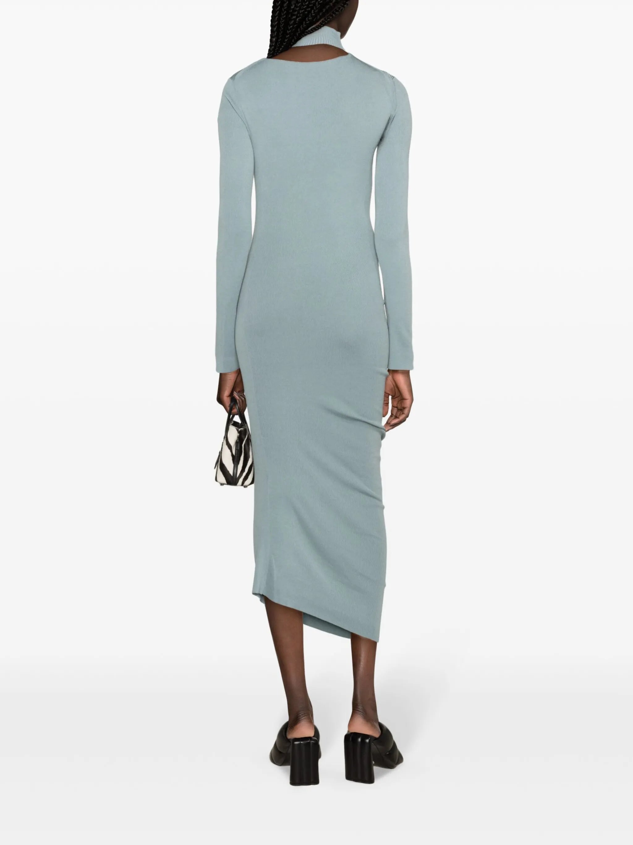 asymmetric cut-out midi dress