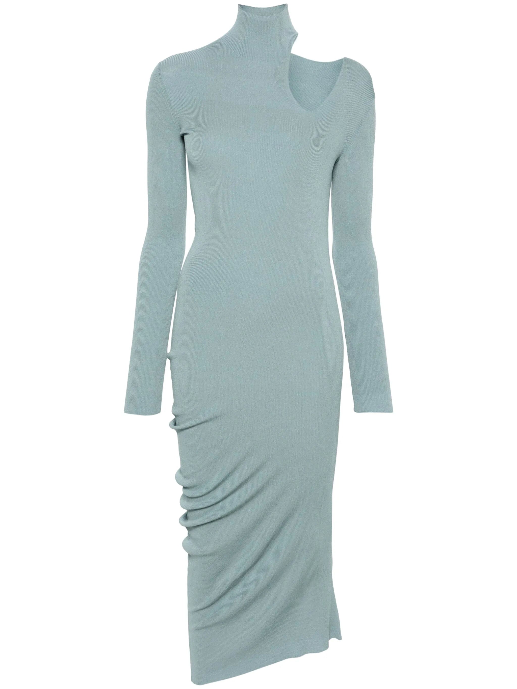 asymmetric cut-out midi dress