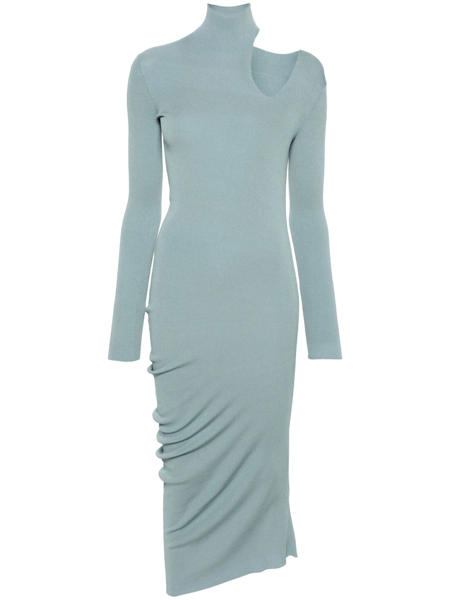 asymmetric cut-out midi dress