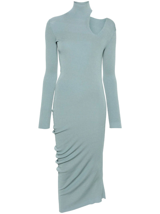asymmetric cut-out midi dress