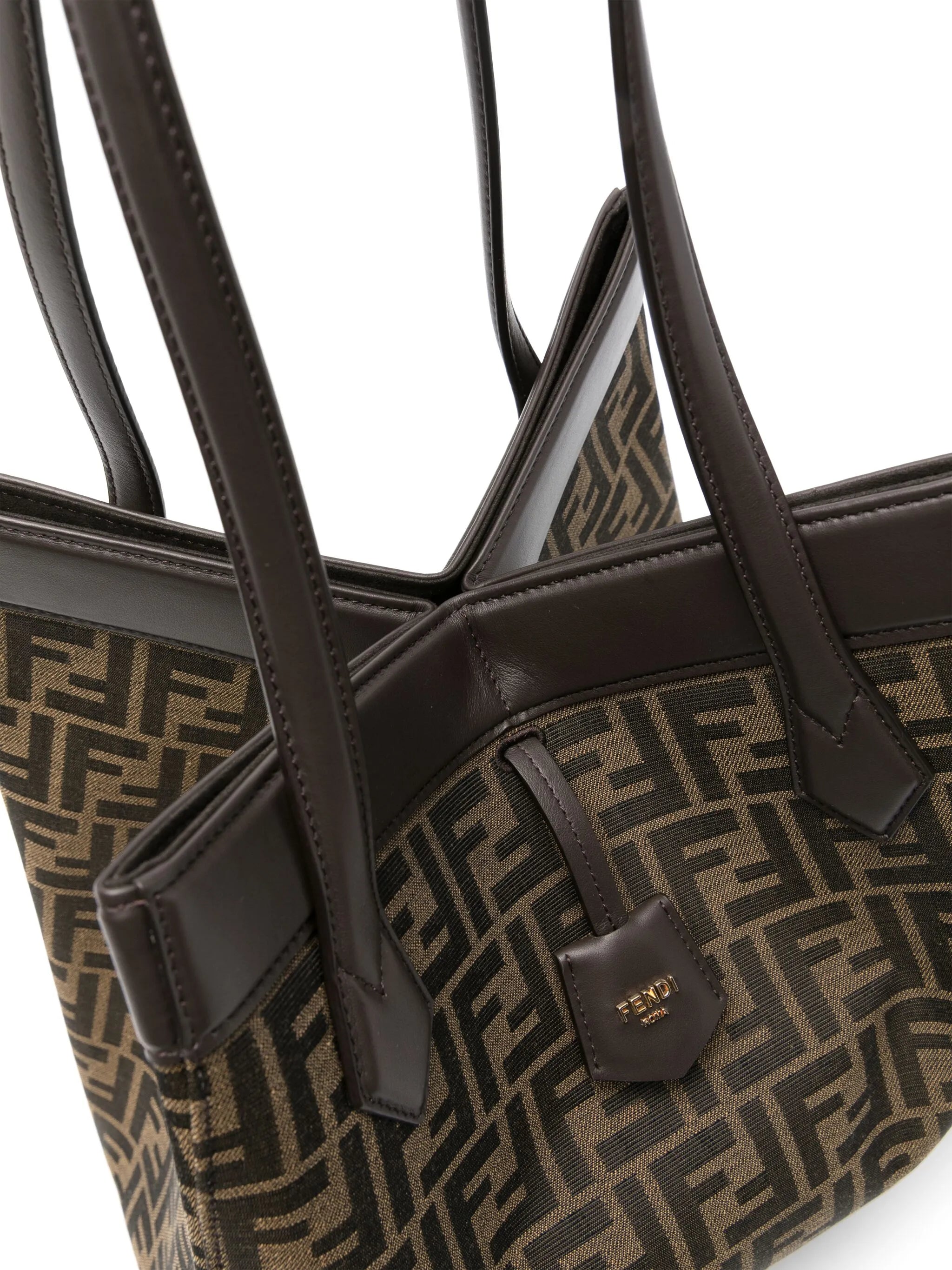 large Origami leather tote bag