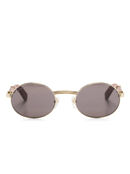 oval-frame sunglasses