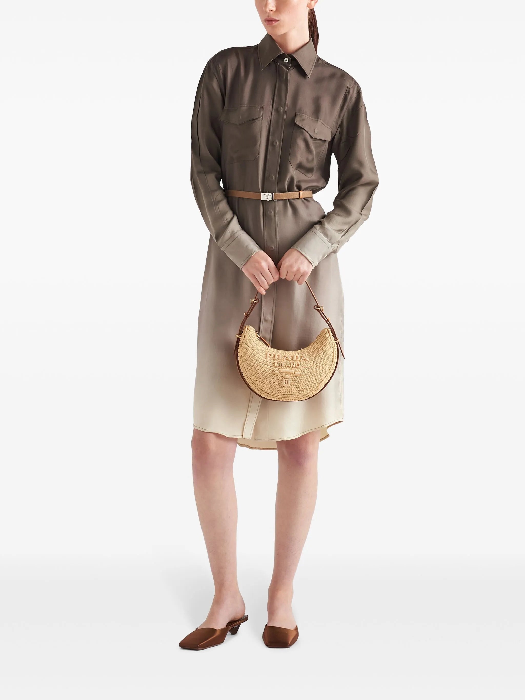 Arqué woven shoulder bag