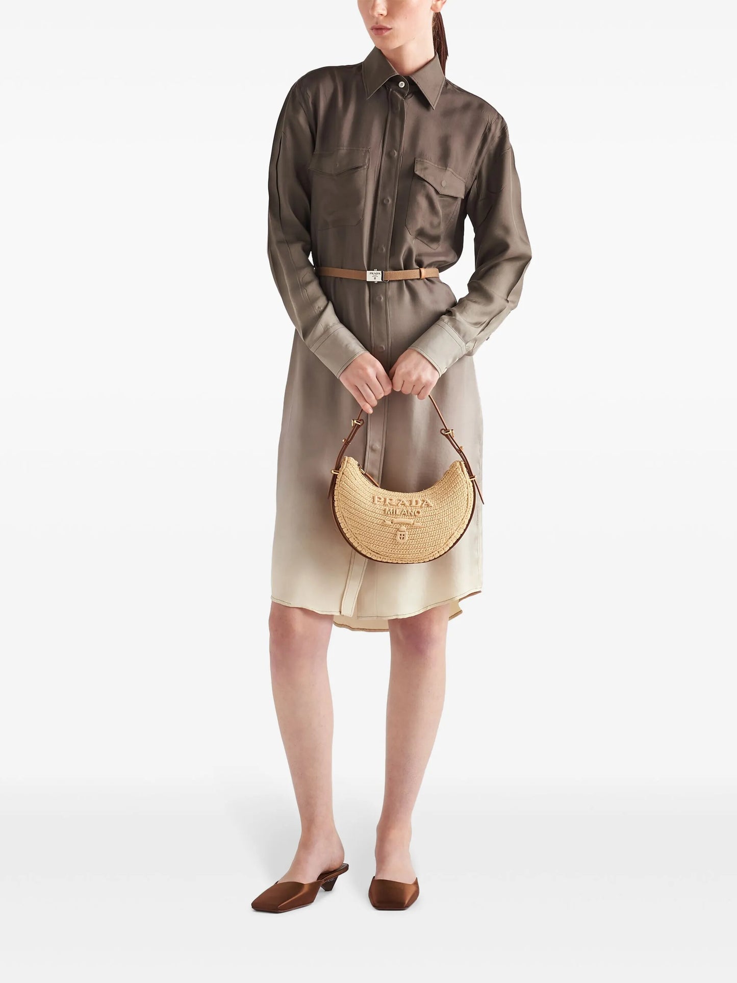 Arqué woven shoulder bag