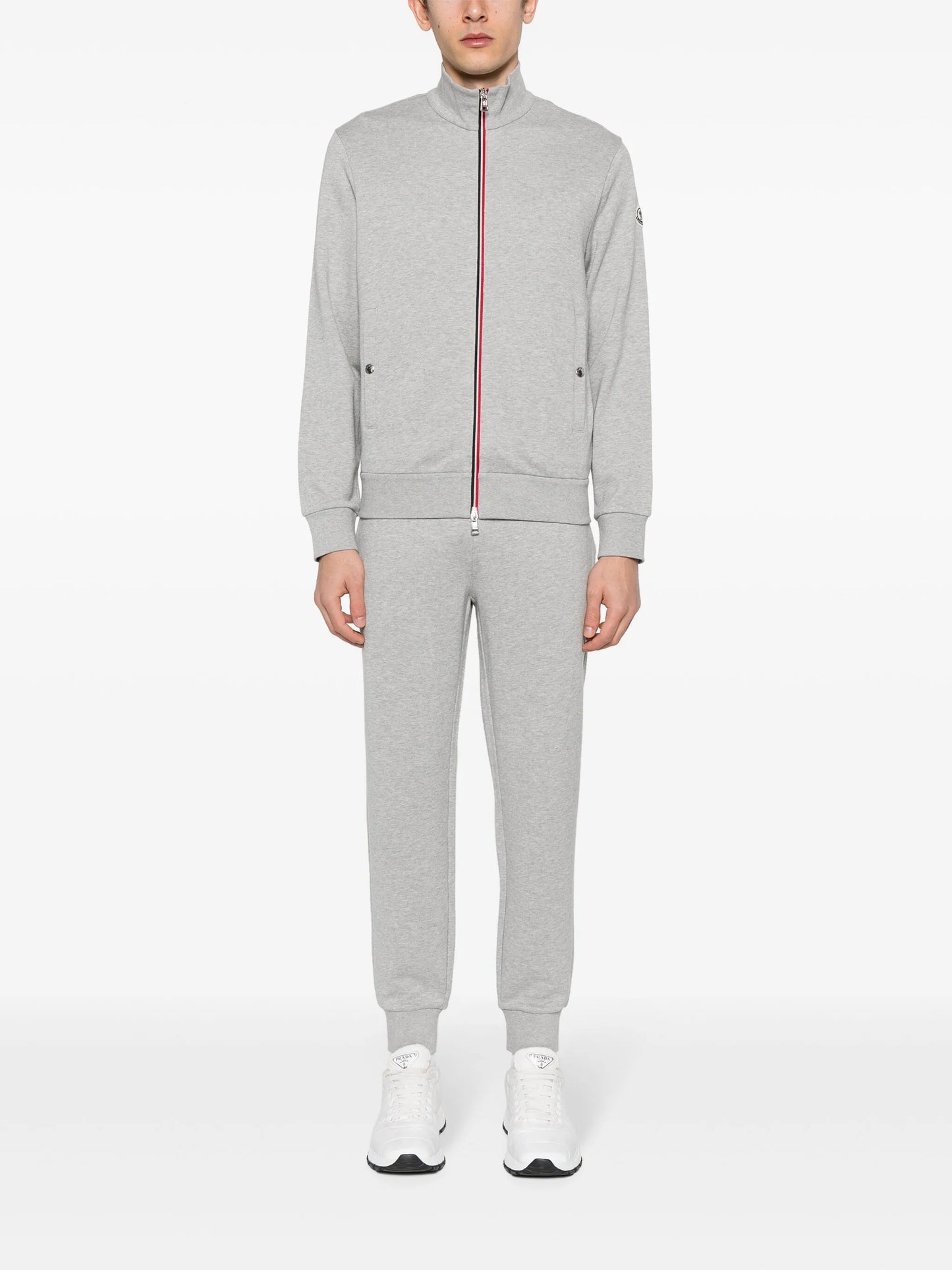 appliqué-logo zipped sweatshirt