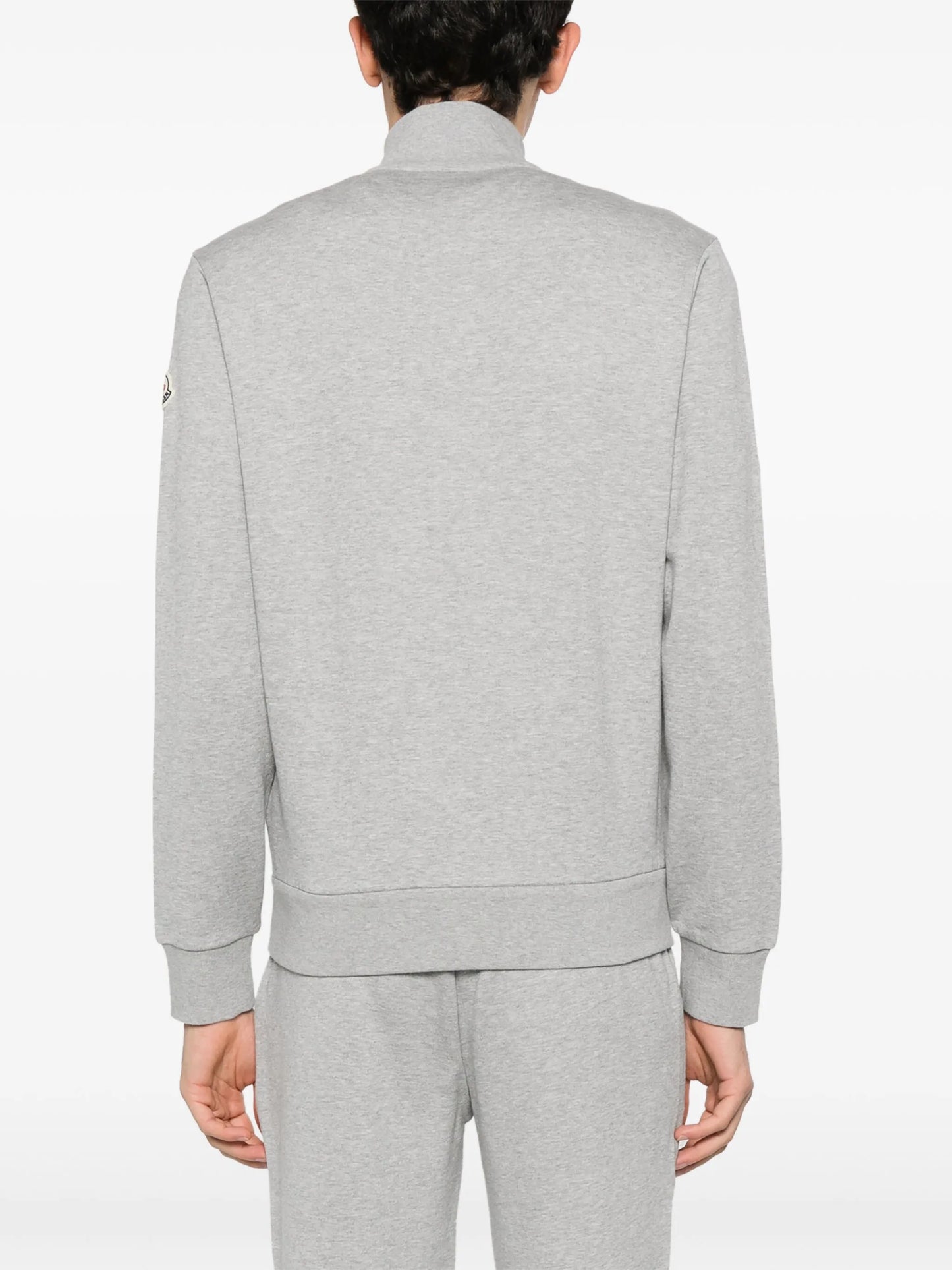 appliqué-logo zipped sweatshirt