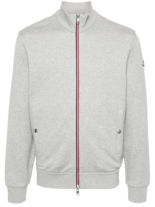 appliqué-logo zipped sweatshirt