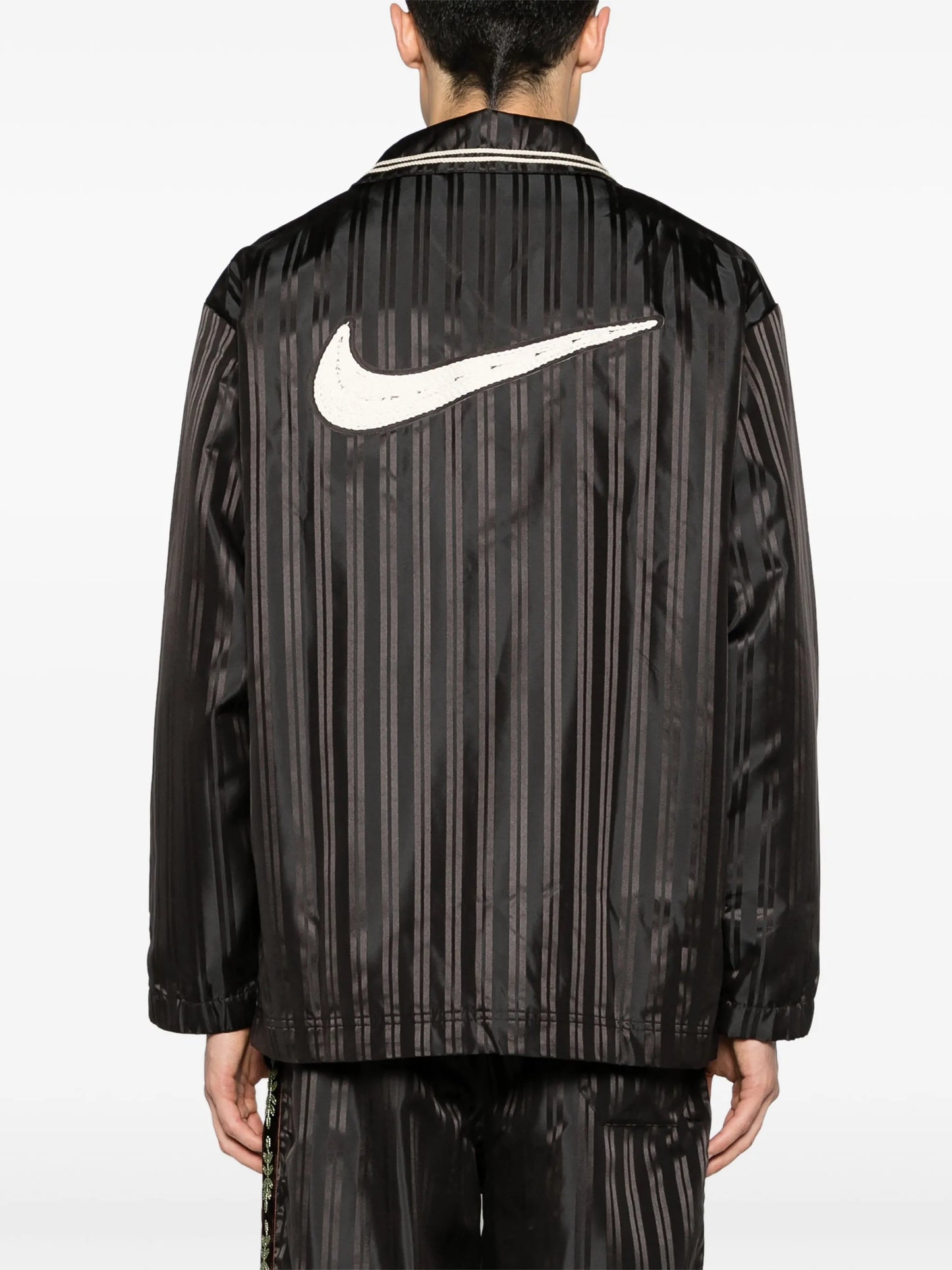 x Bode striped shirt jacket