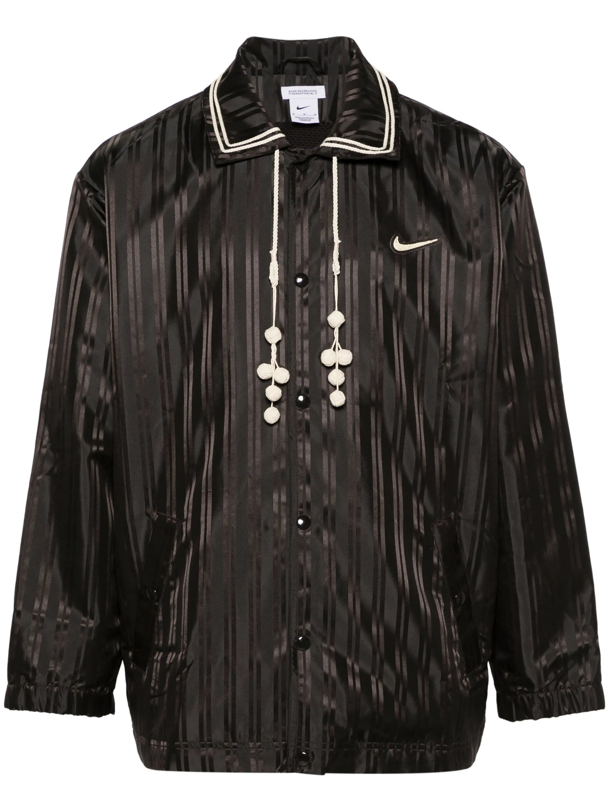 x Bode striped shirt jacket