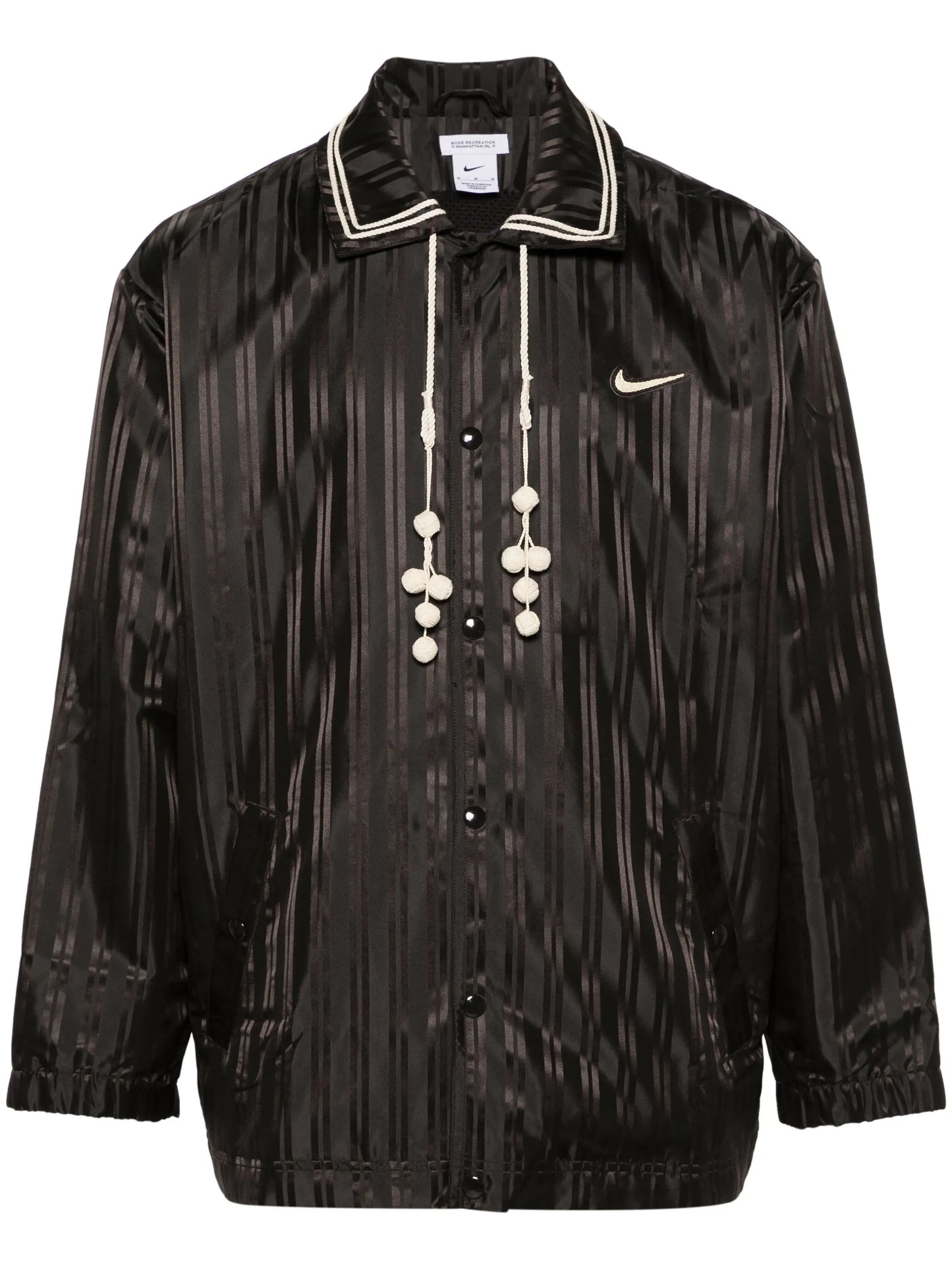 x Bode striped shirt jacket
