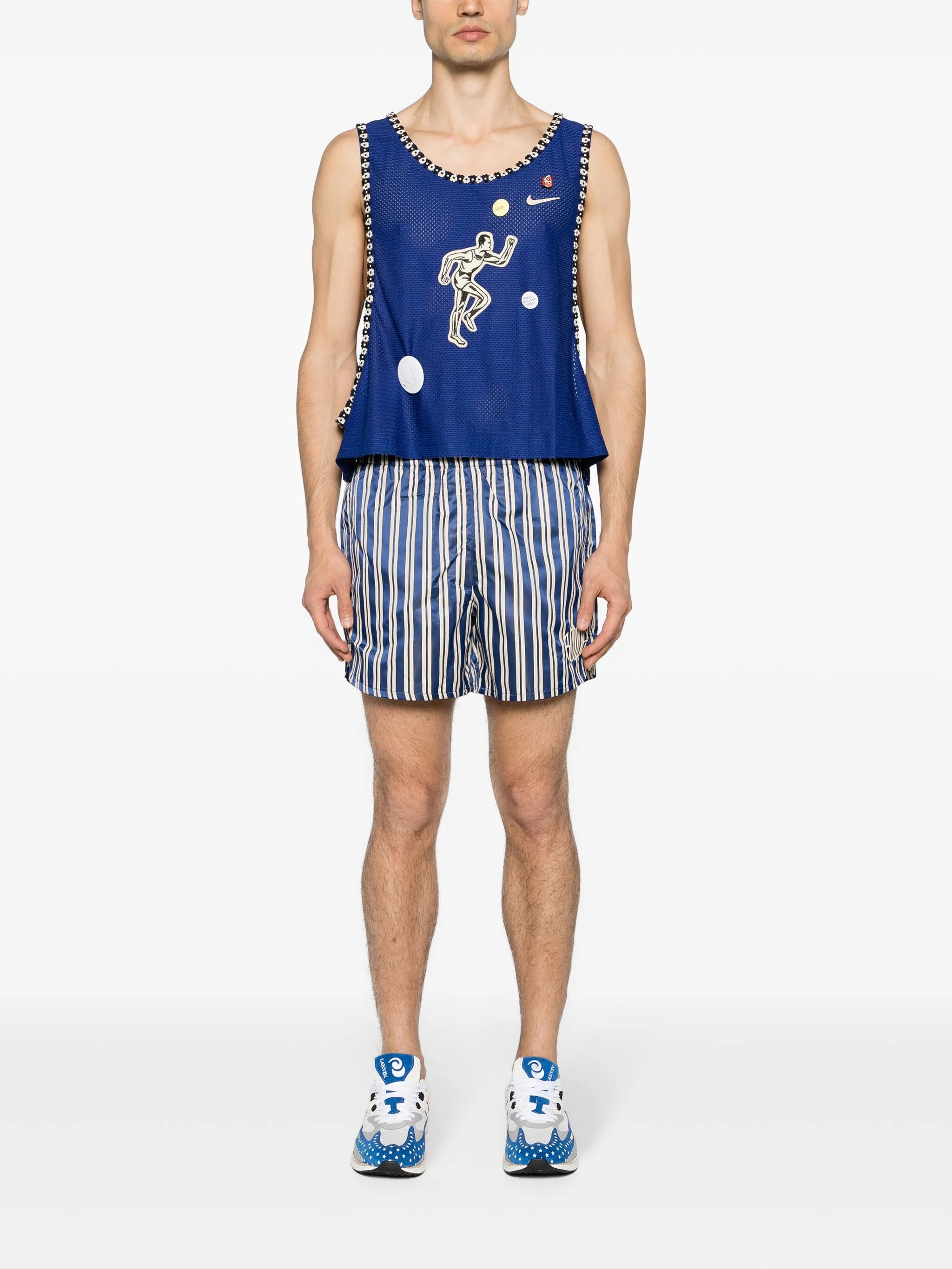 x Bode striped track shorts