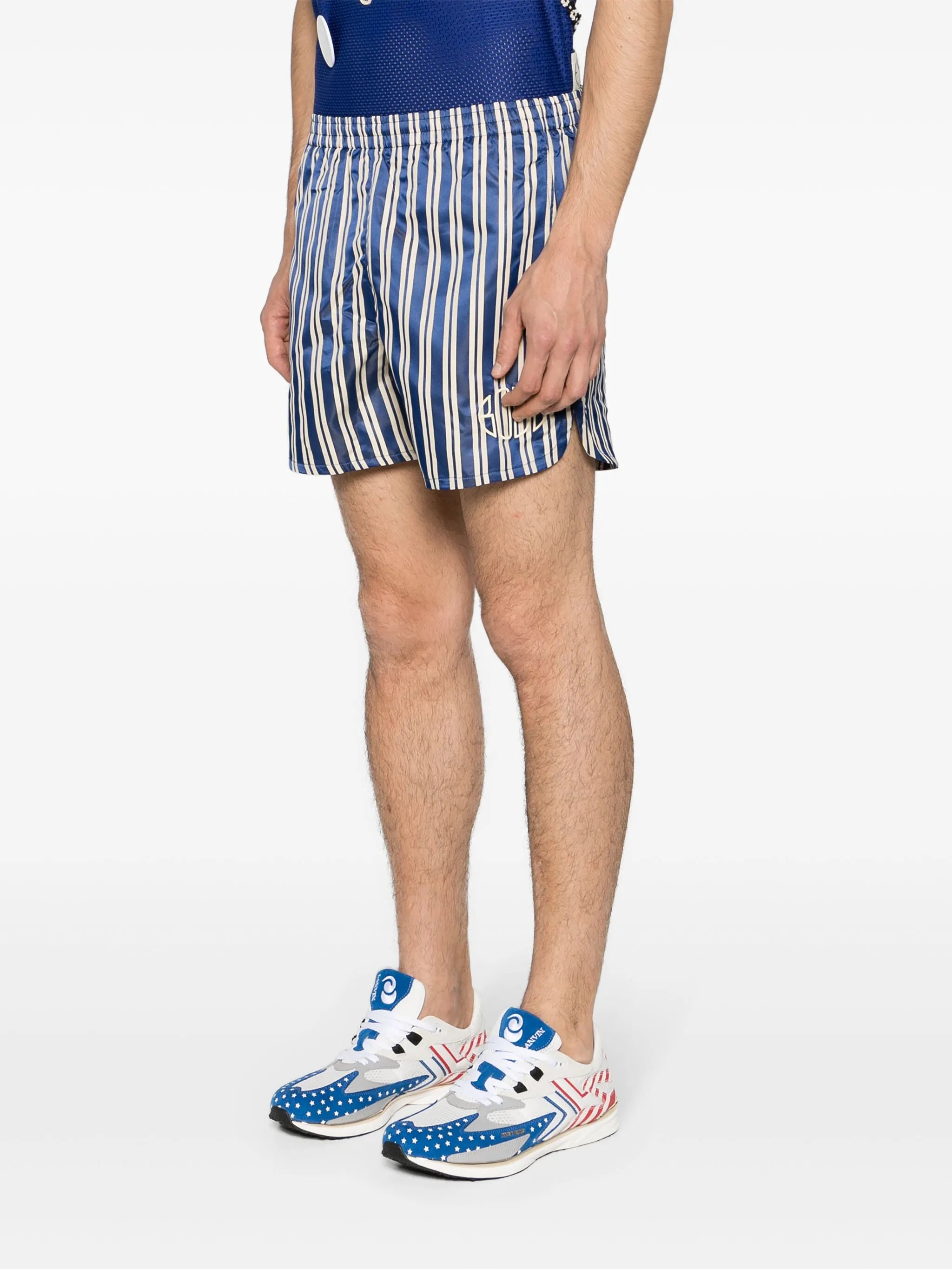 x Bode striped track shorts