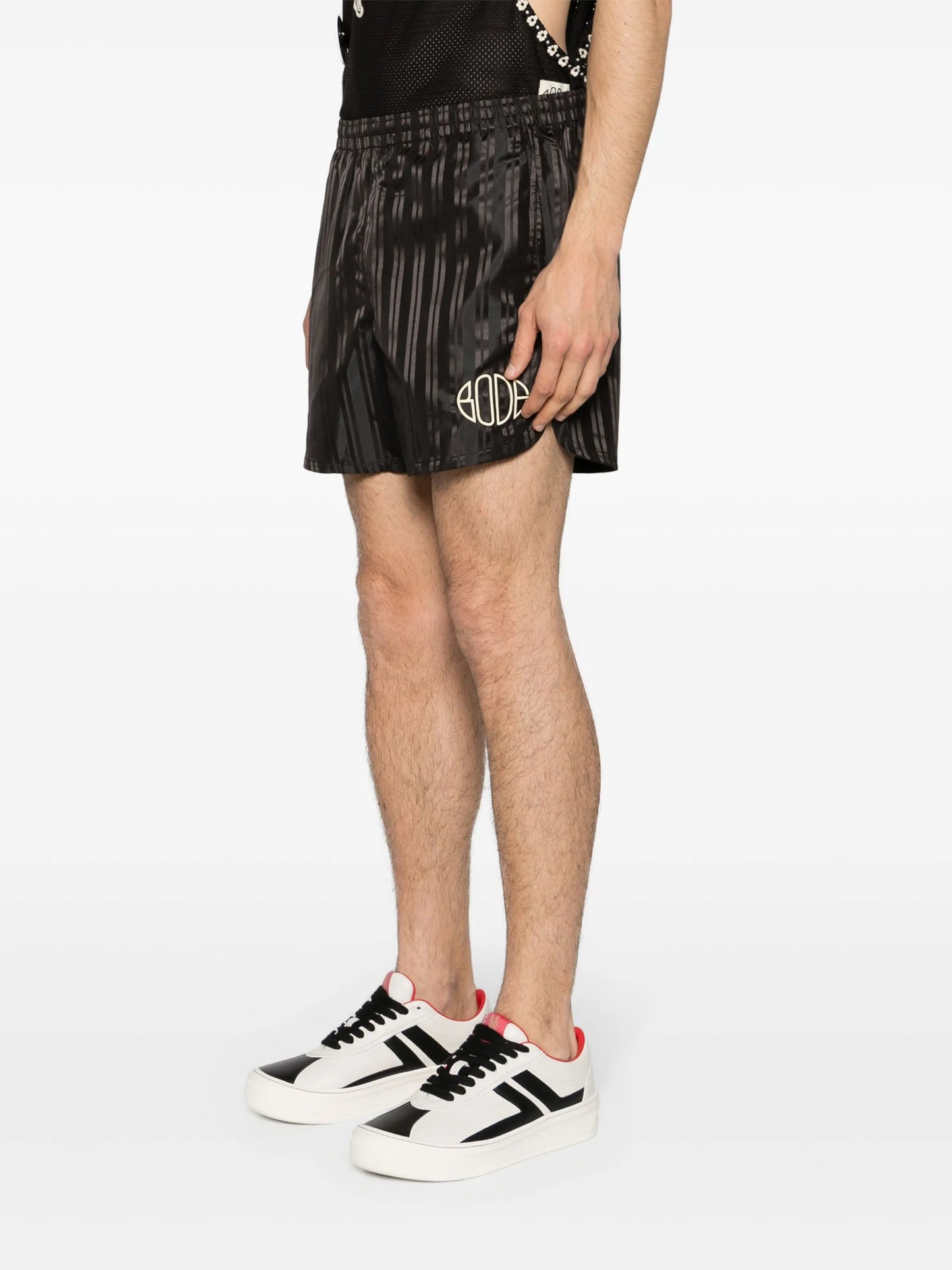 x Bode striped track shorts