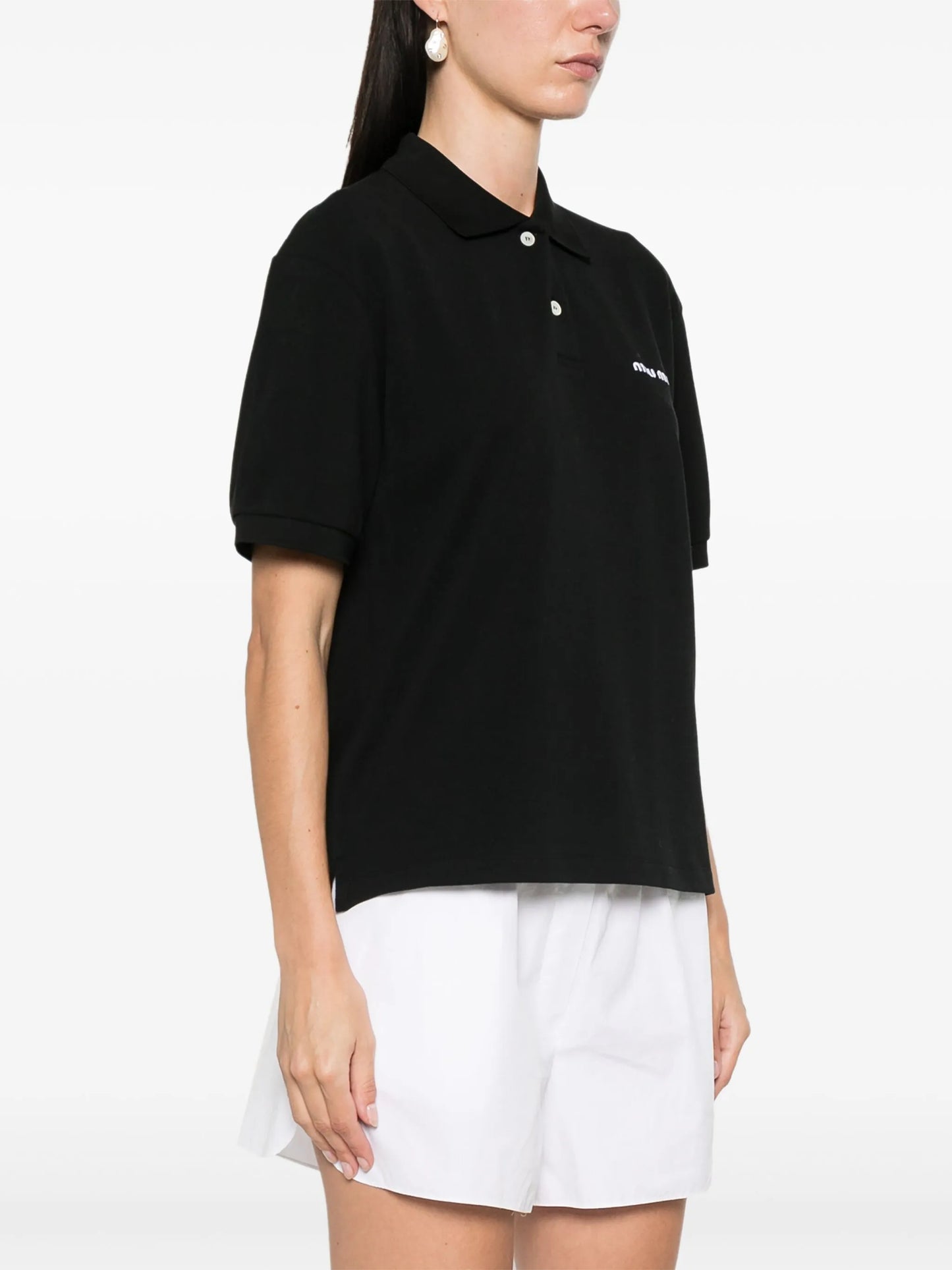 logo-embroidered polo shirt