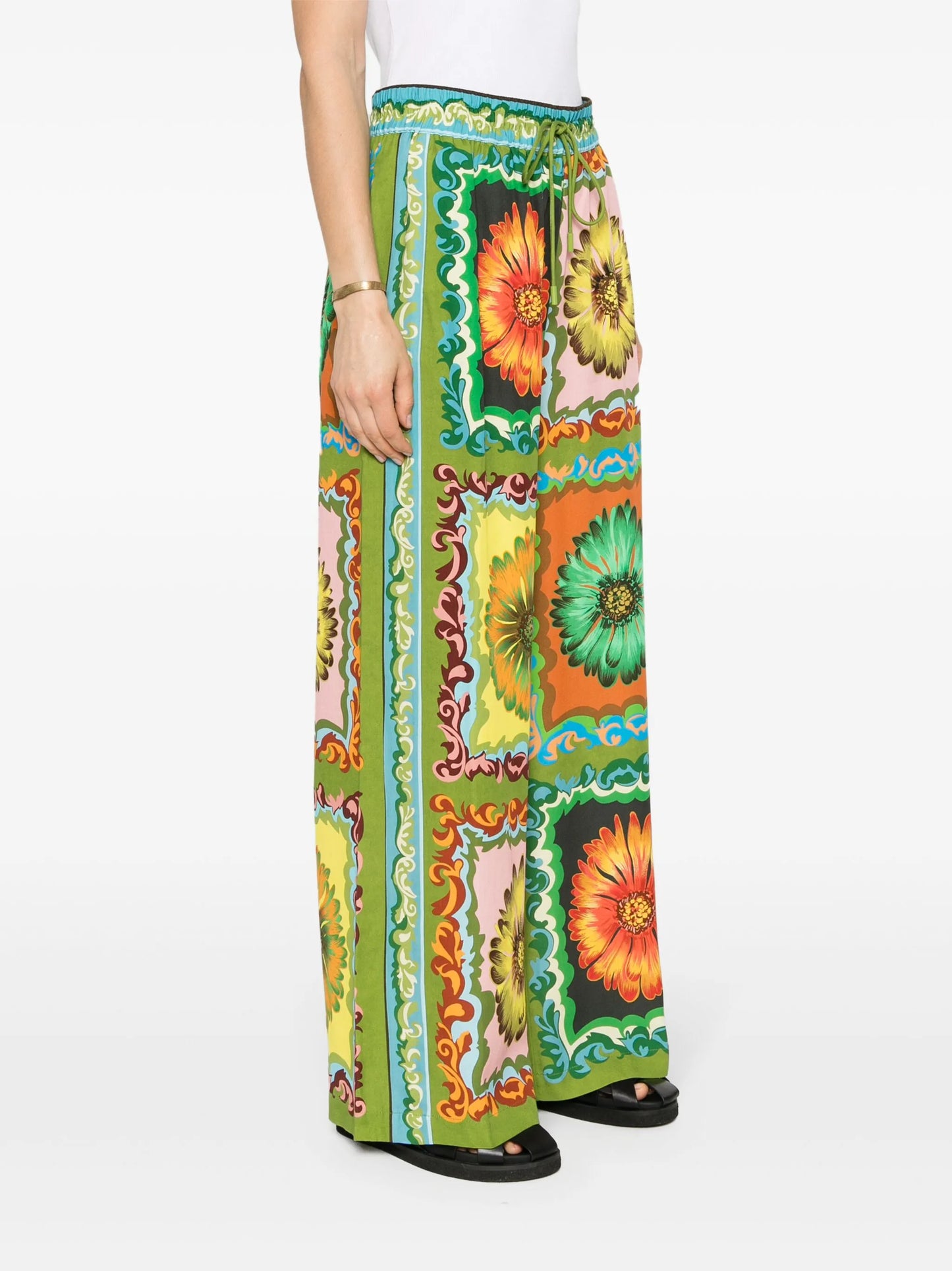 Disco Daisy floral-print trousers