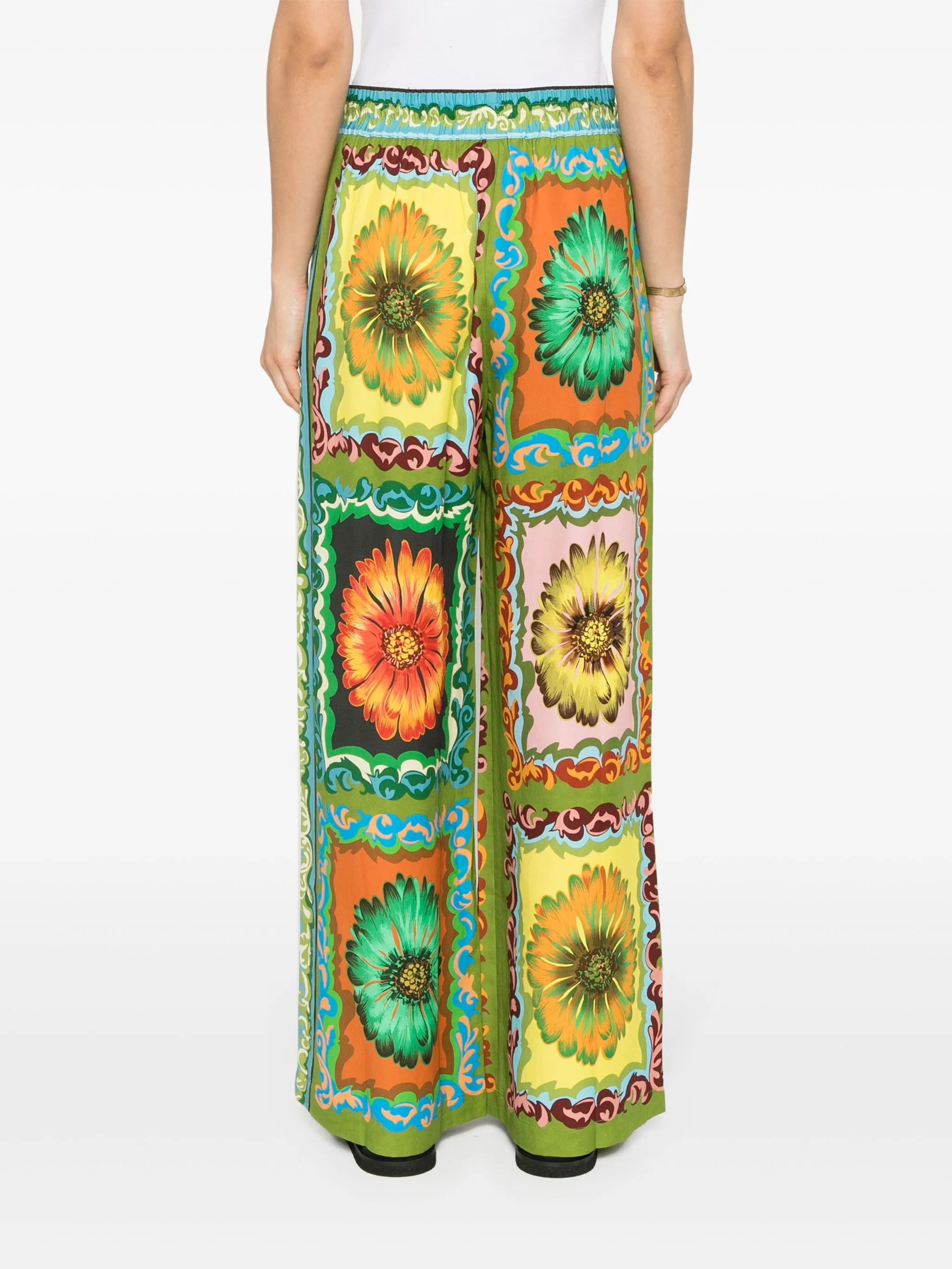 Disco Daisy floral-print trousers