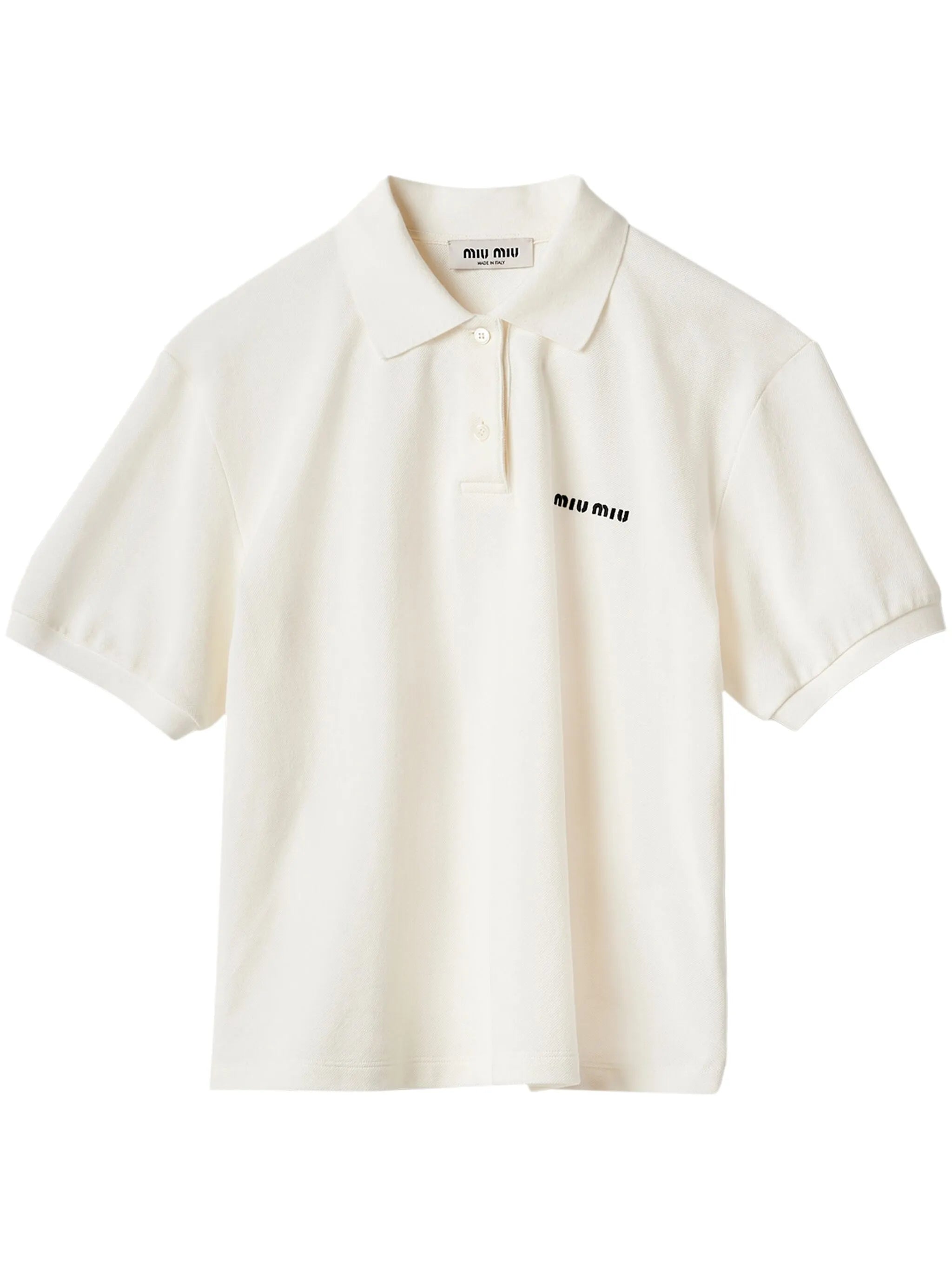 logo-print short-sleeve polo top