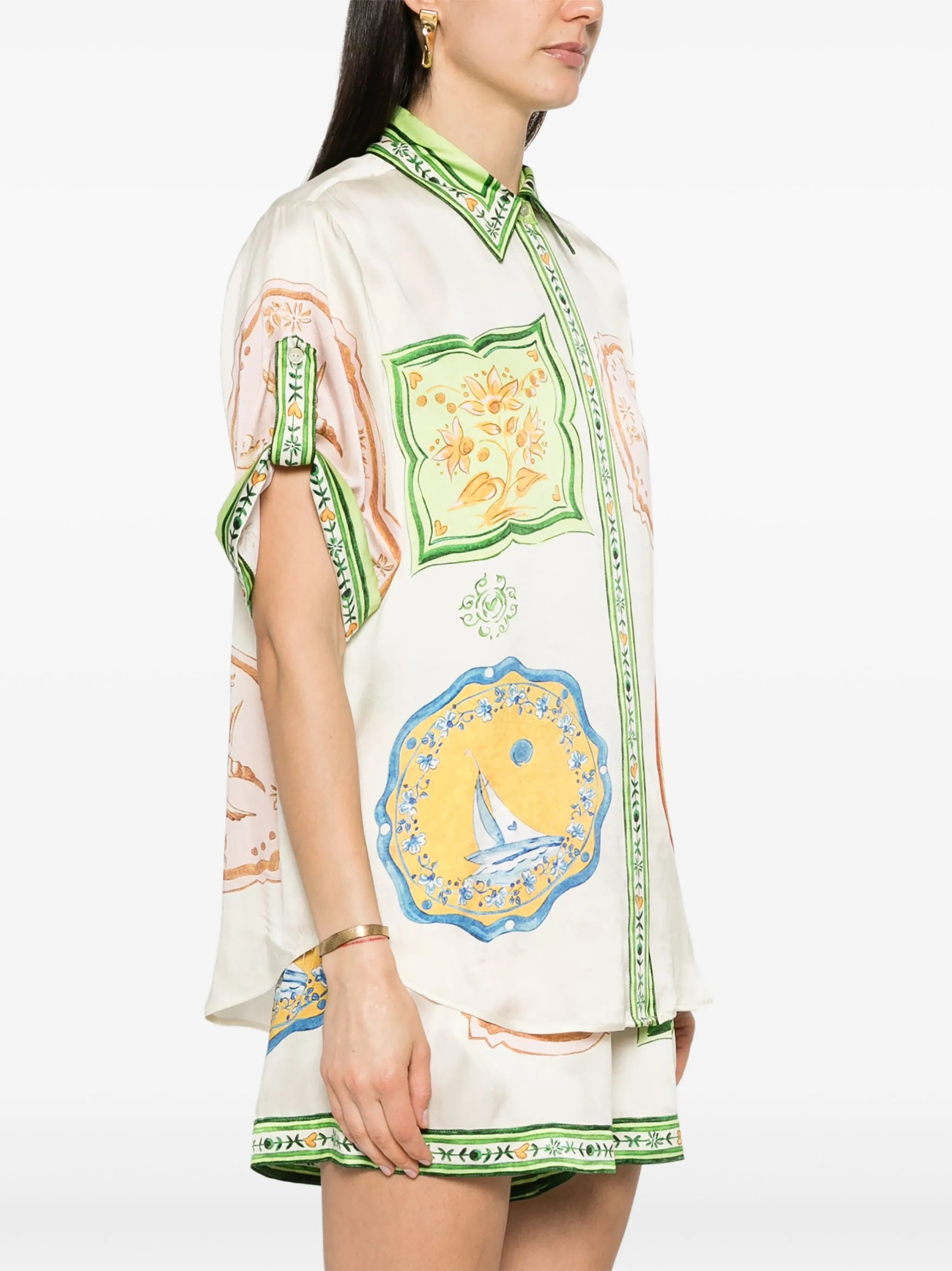 Porcelain silk shirt