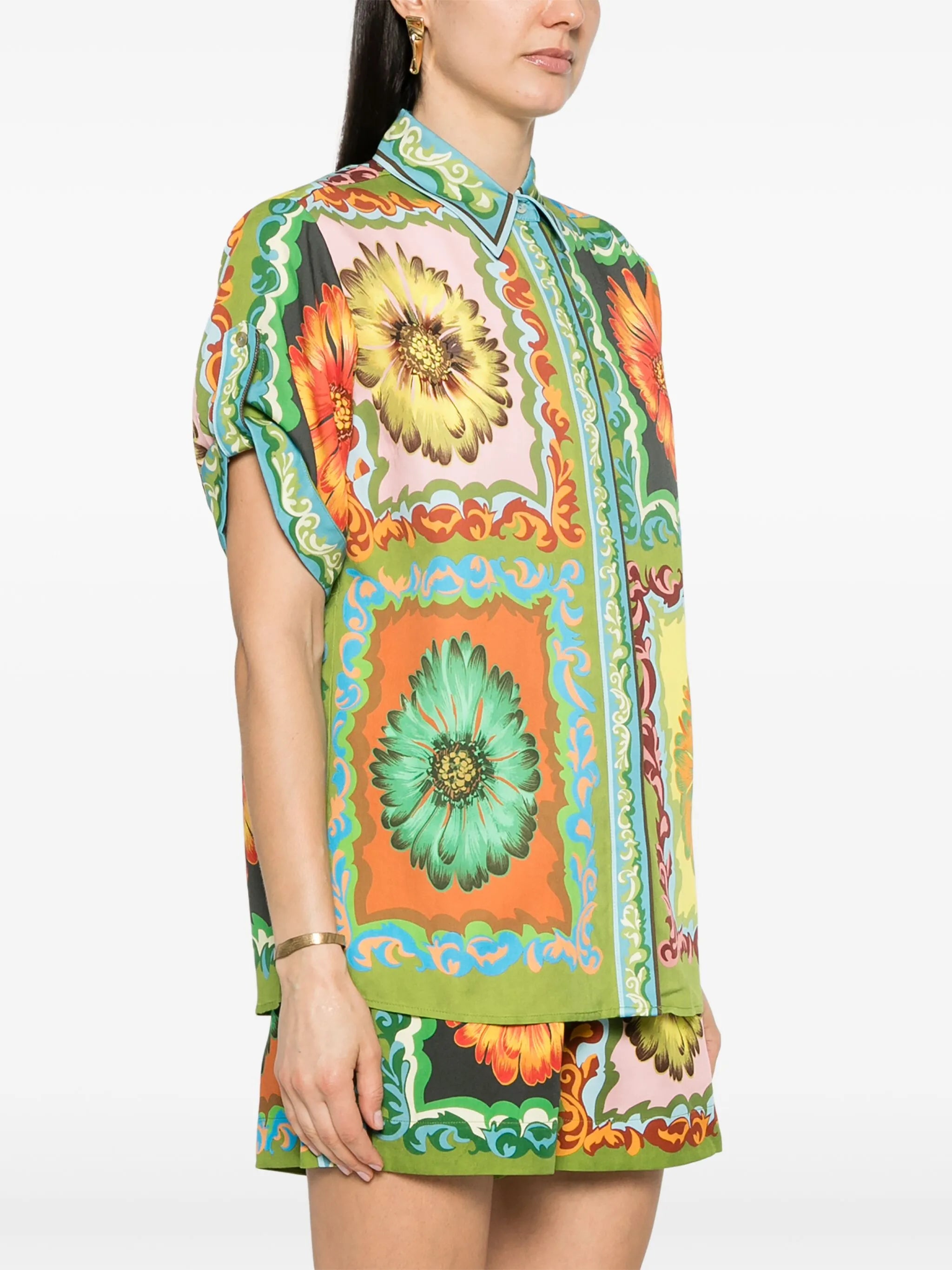 Disco Daisy floral-print shirt