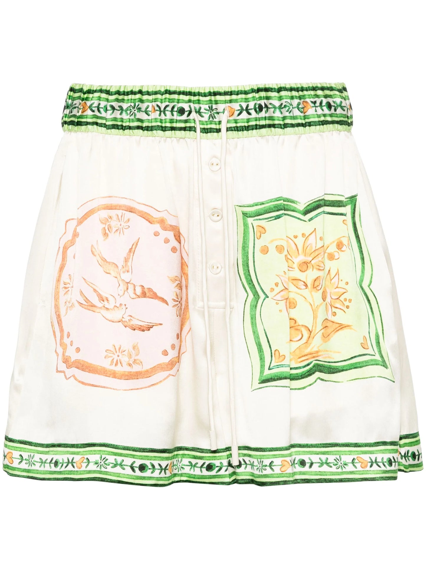 Porcelain silk shorts