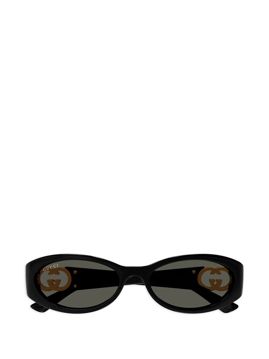 oval-frame sunglasses