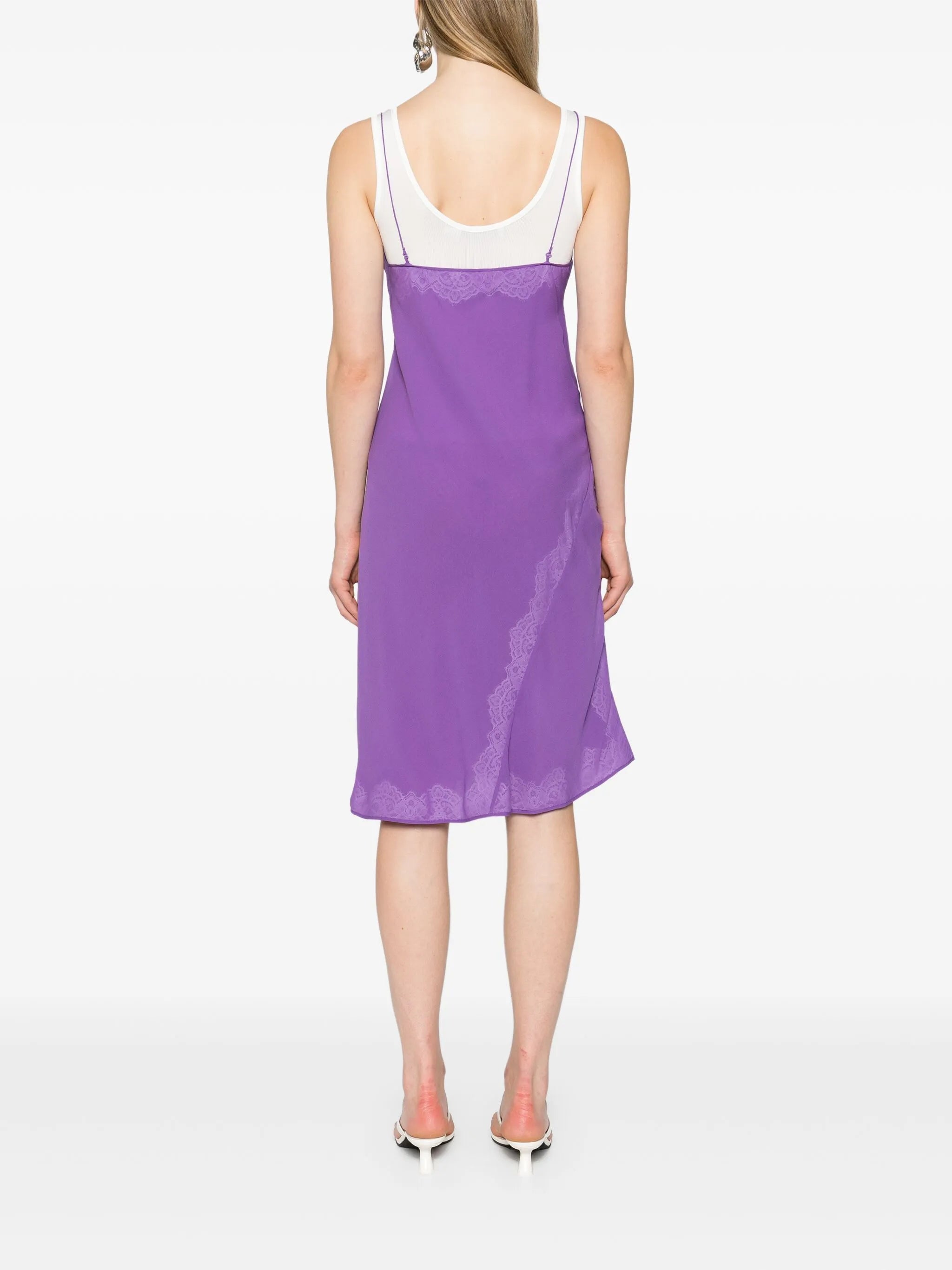 layered mini slip dress