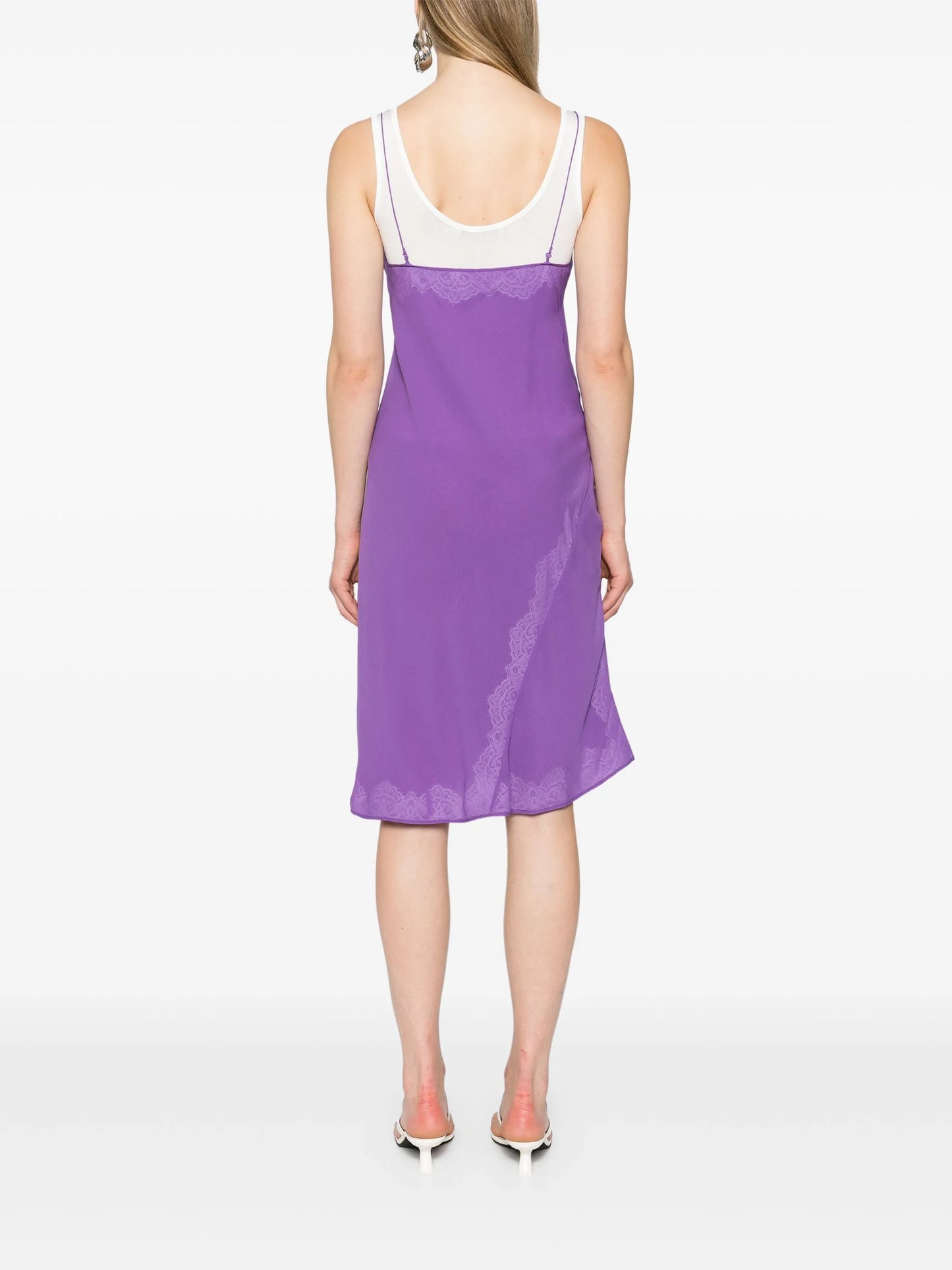 layered mini slip dress
