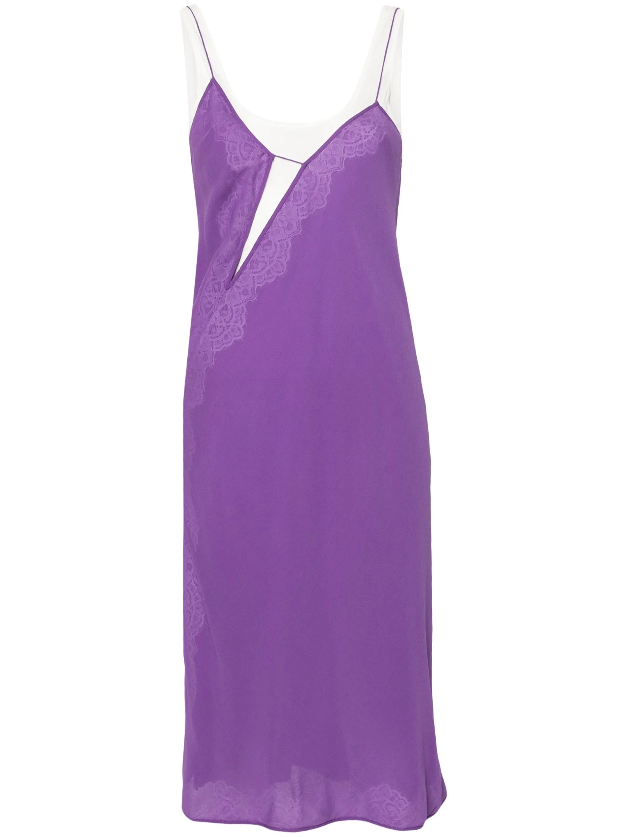layered mini slip dress