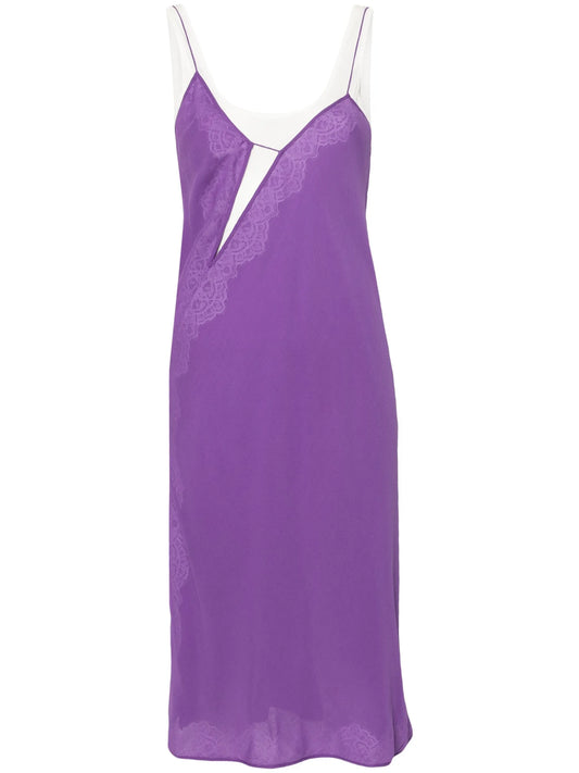 layered mini slip dress