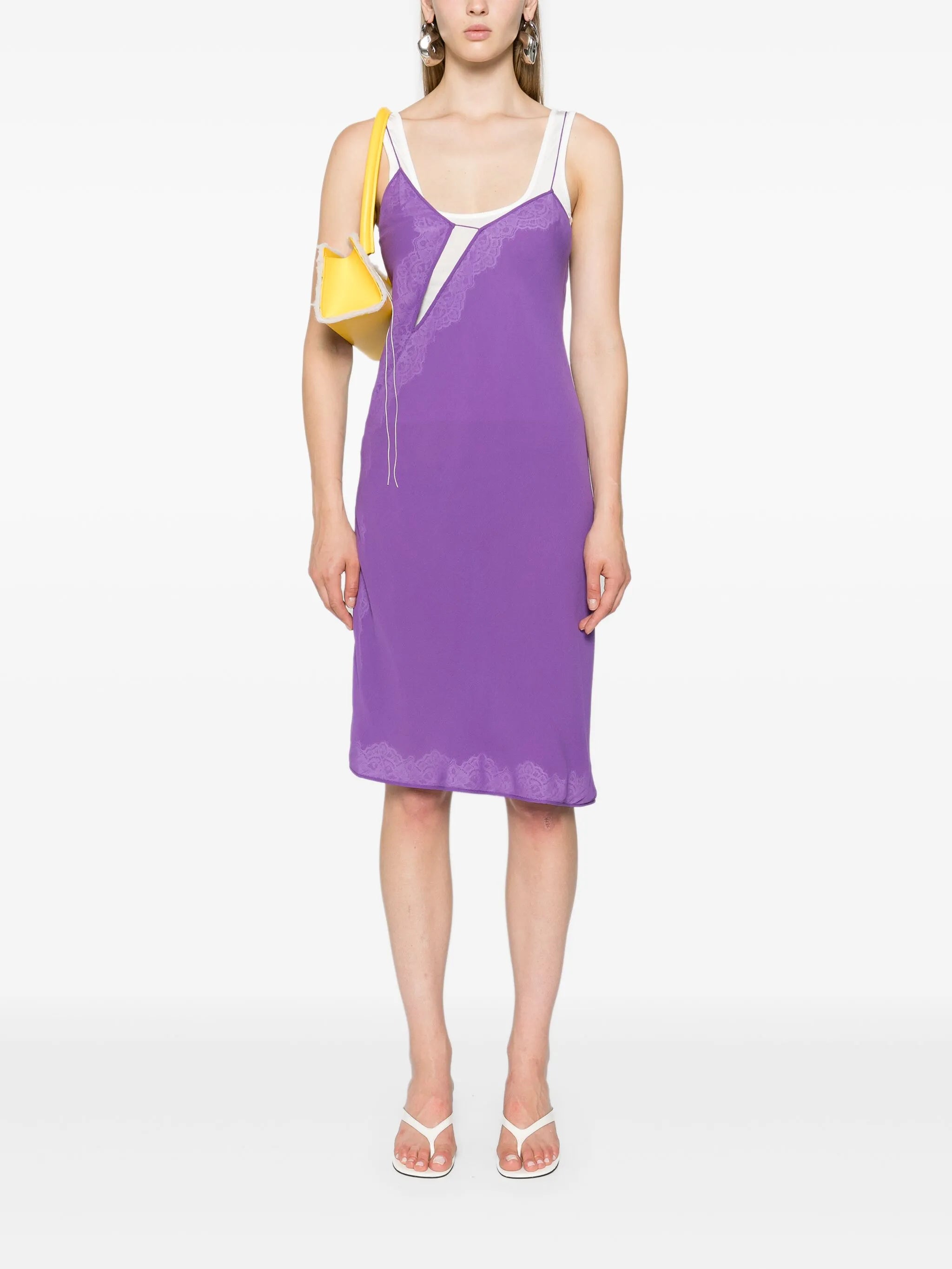 layered mini slip dress