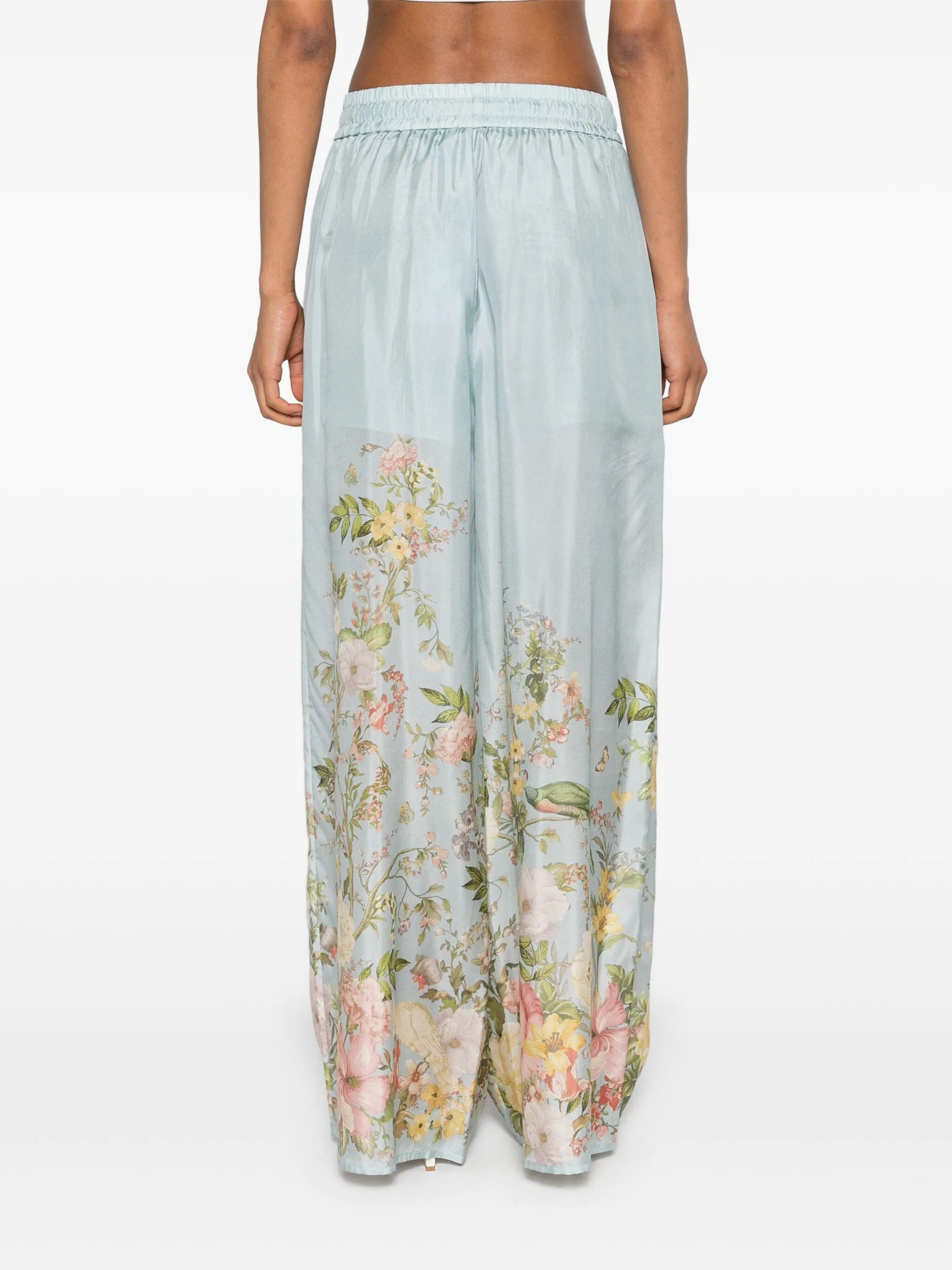 Waverly high-waist palazzo trousers
