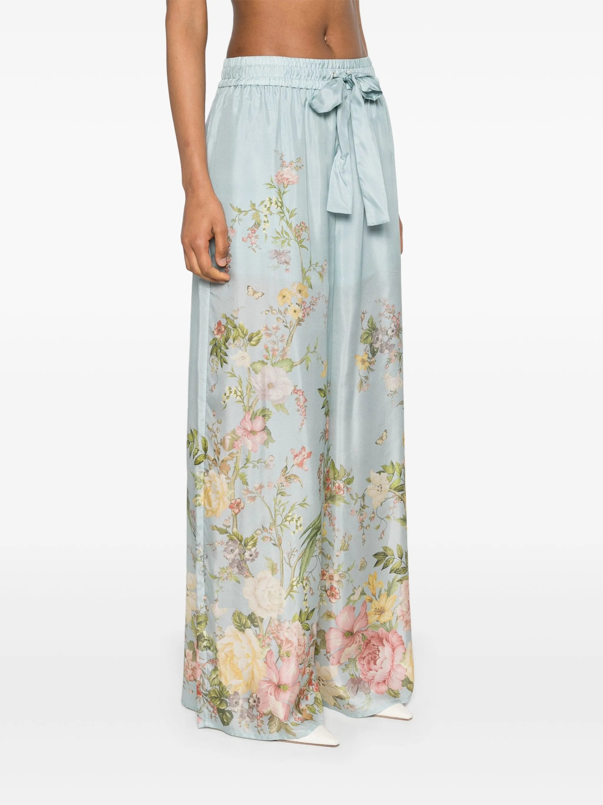 Waverly high-waist palazzo trousers
