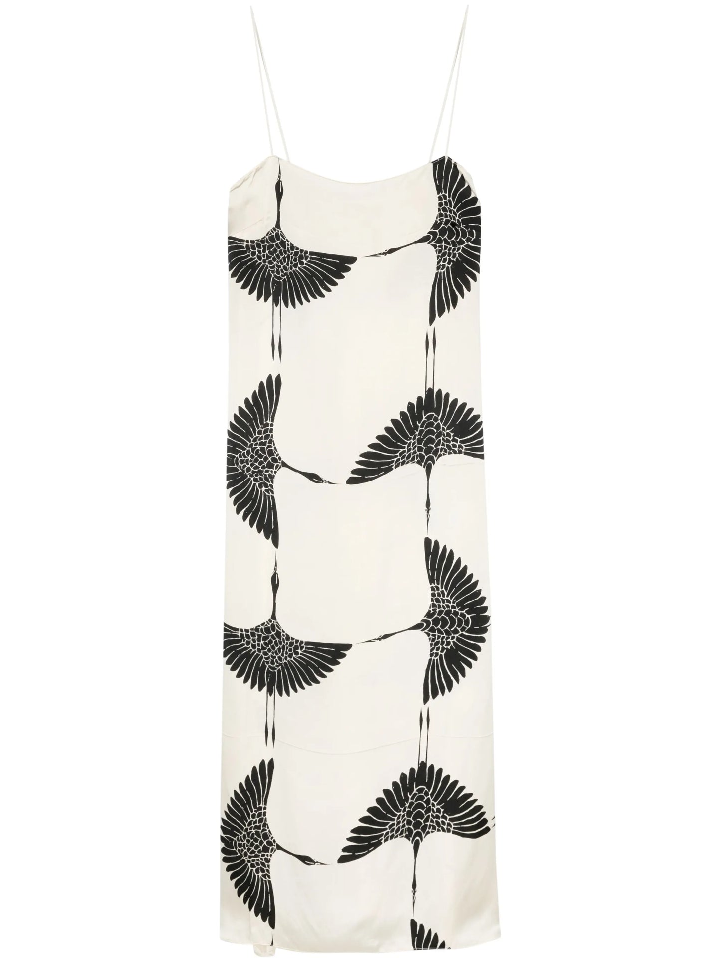 Sicily Crane-print midi dress