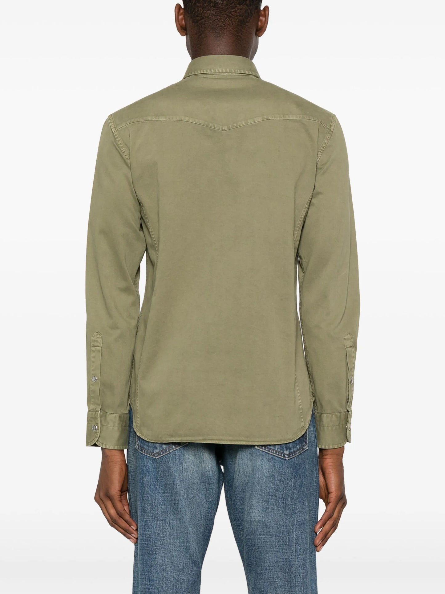 twill-weave cotton shirt