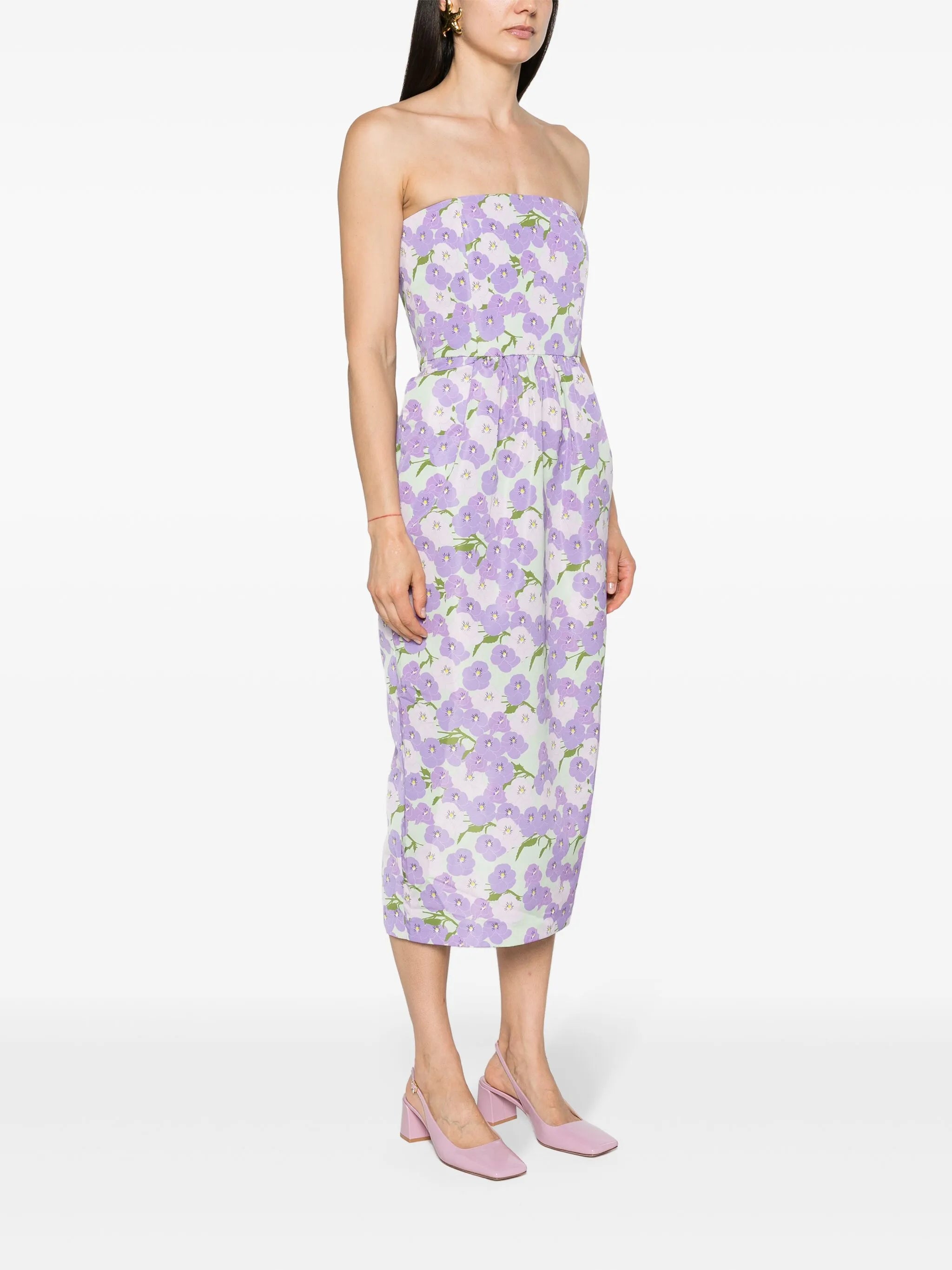 Lena floral-print midi dress
