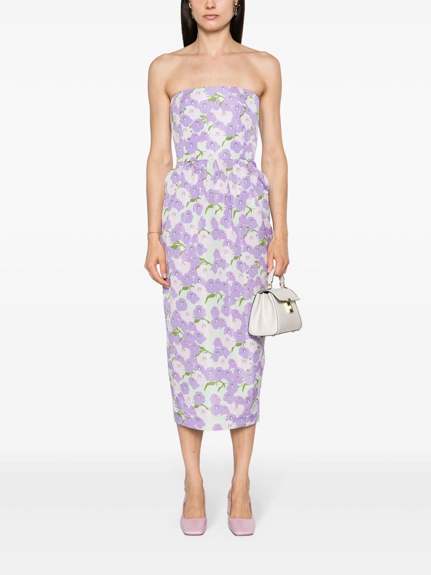 Lena floral-print midi dress