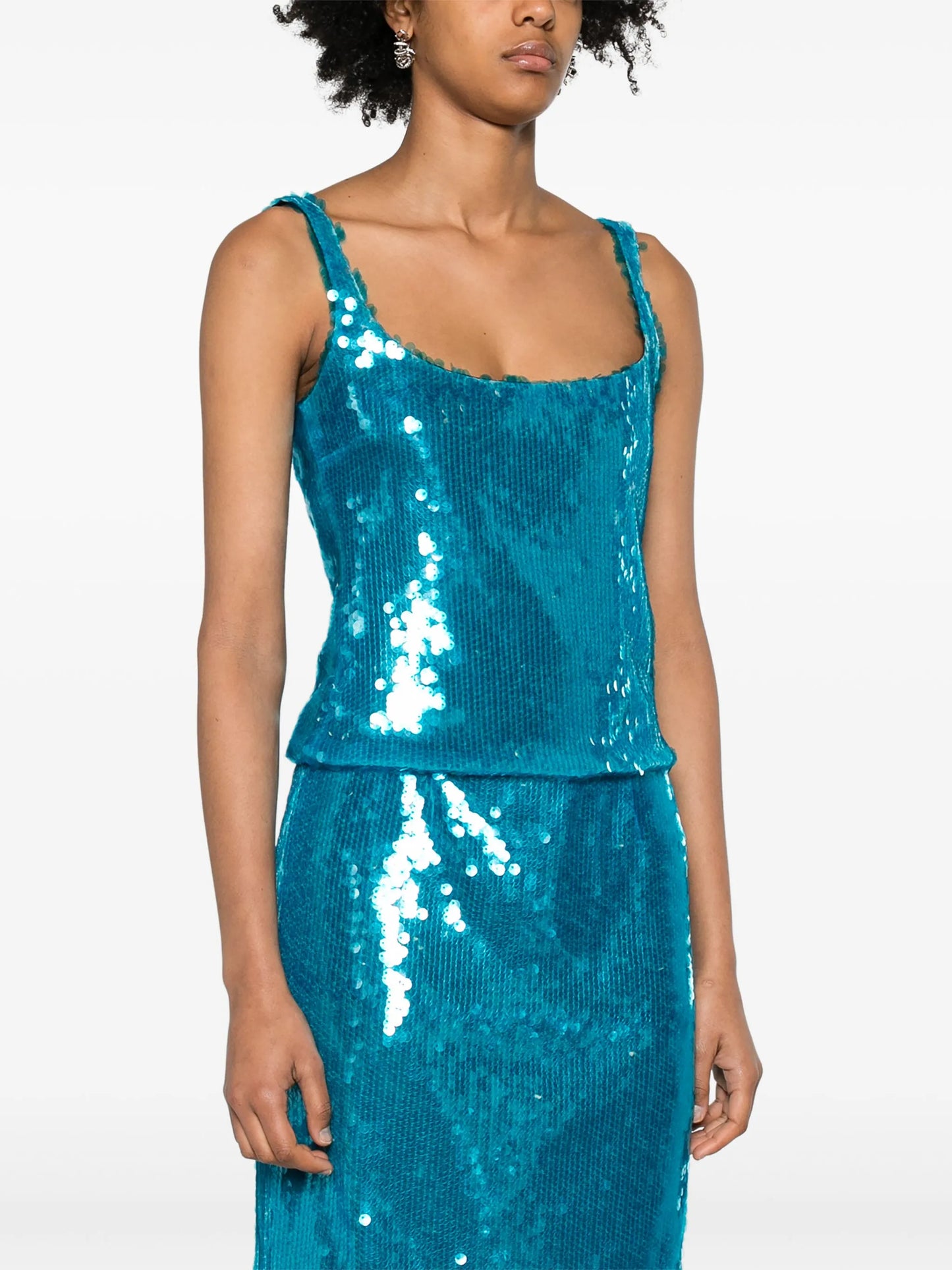 Hornet sequinned tank top