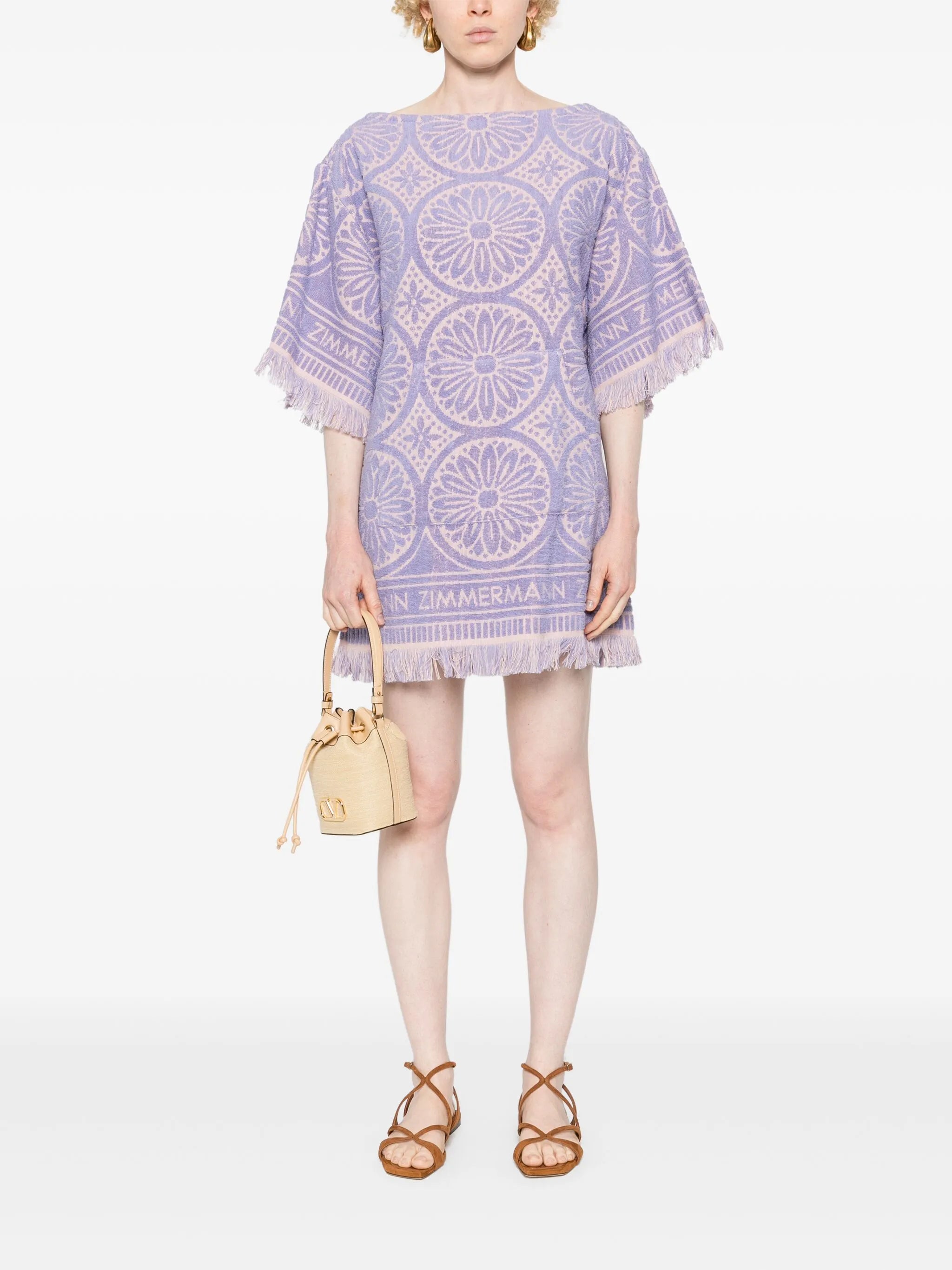 Hallday towelling mini dress