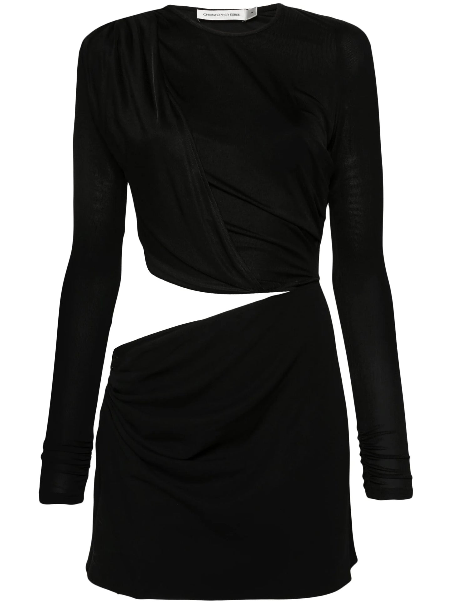 draped mini dress