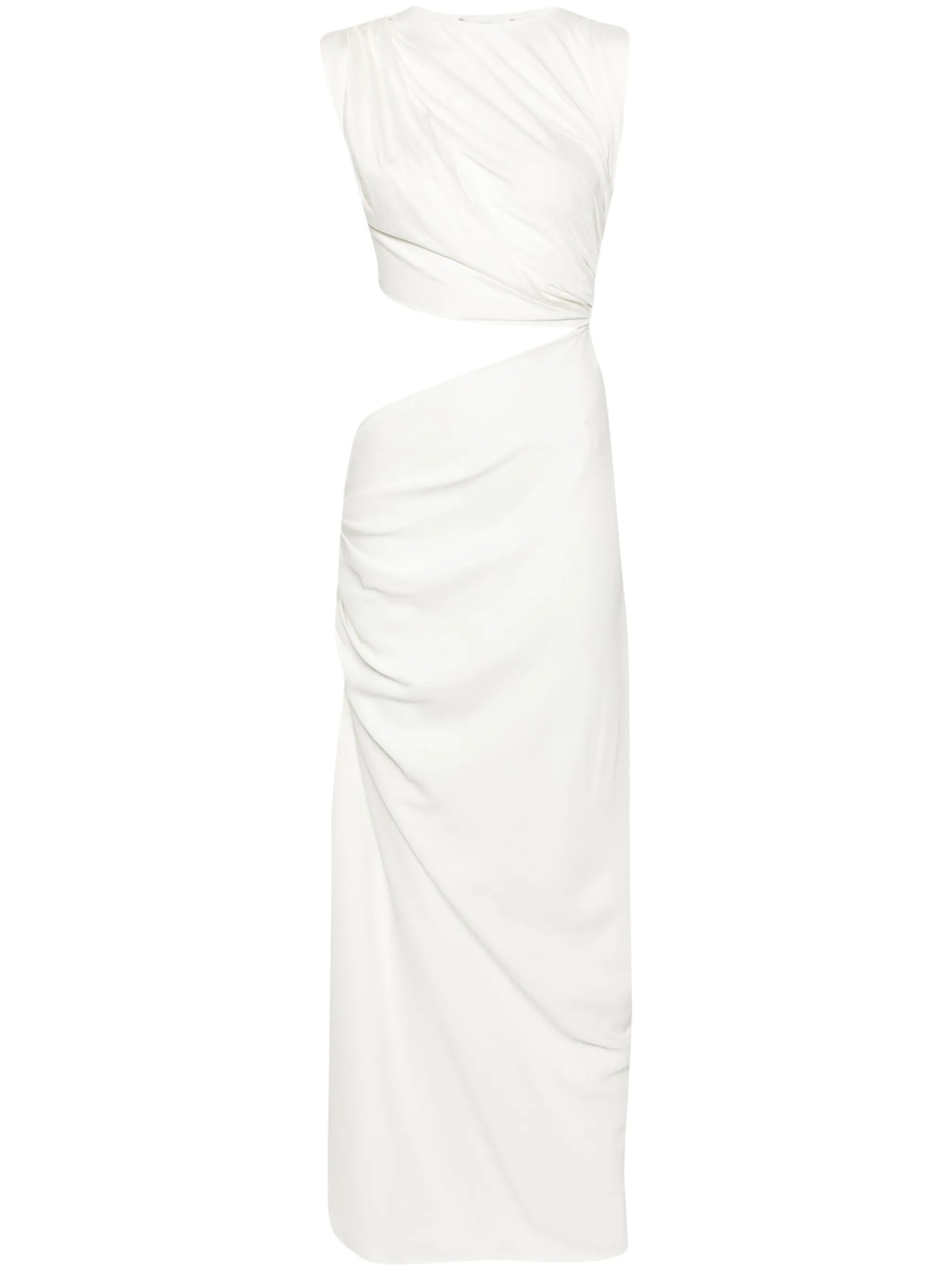 cut-out draped maxi dress